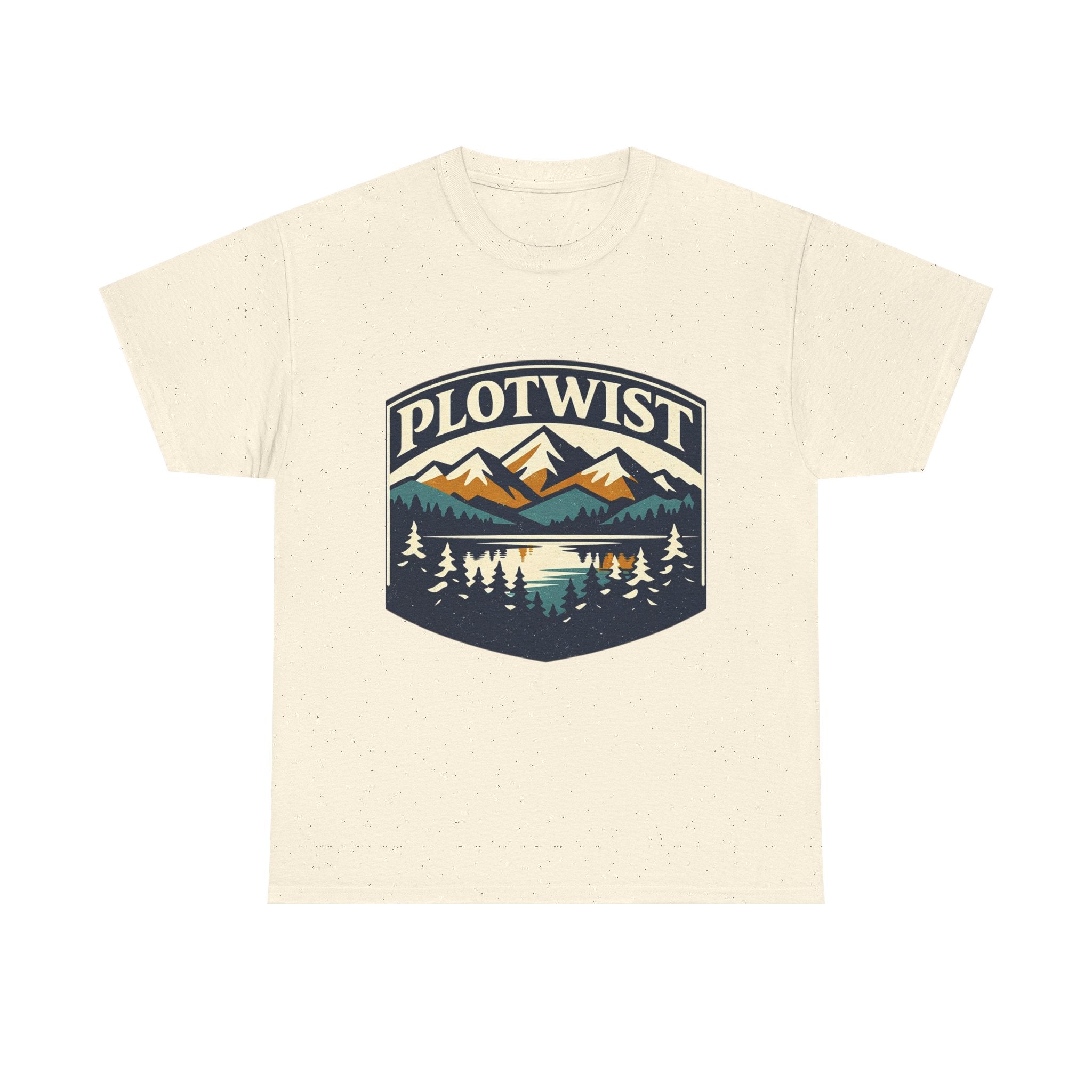 Plotwist Mountain Graphic Tee — Vintage Wilderness Camp Shirt