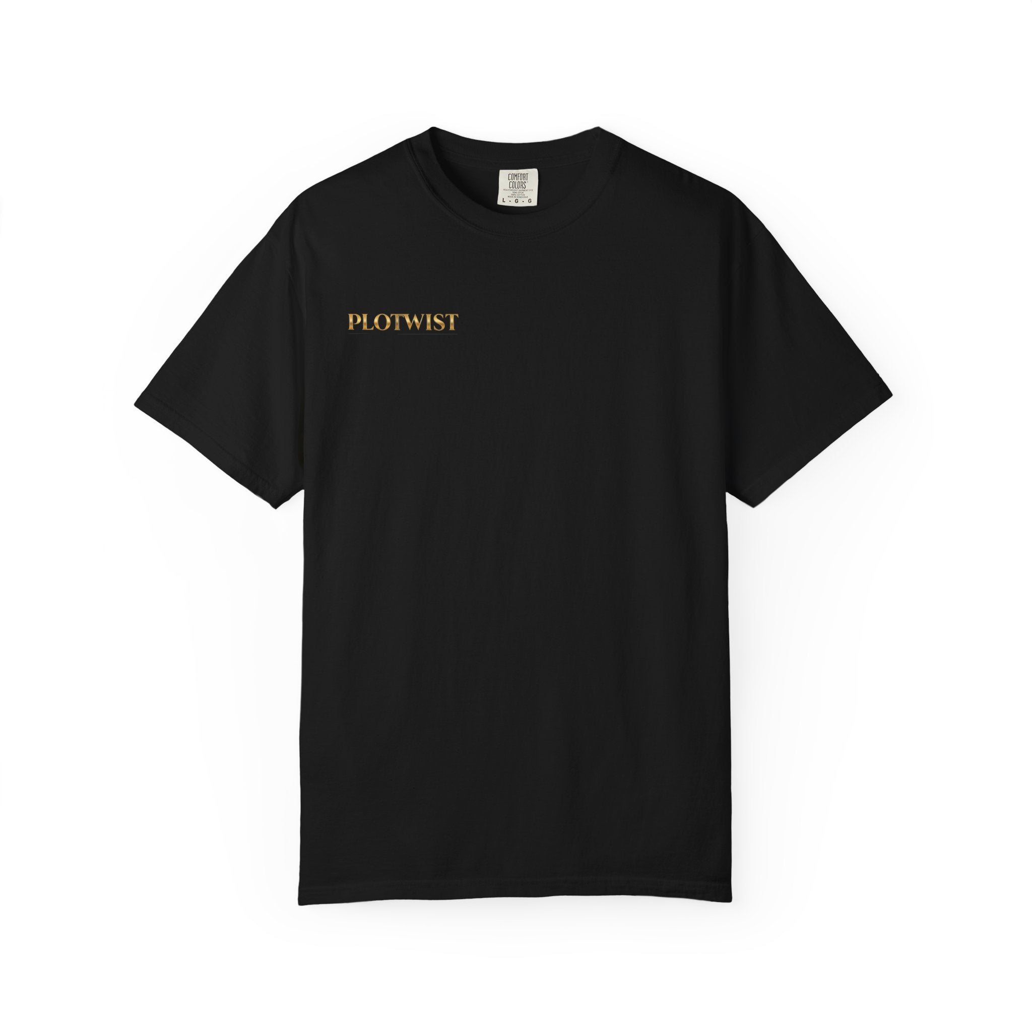 Plotwist Navy T‑Shirt — Gold Lotus Logo Tee