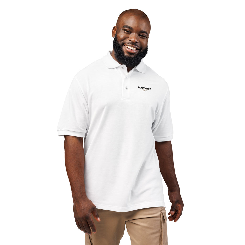 Embroidered Black Polo Shirt — Classic Logo Mintstitch