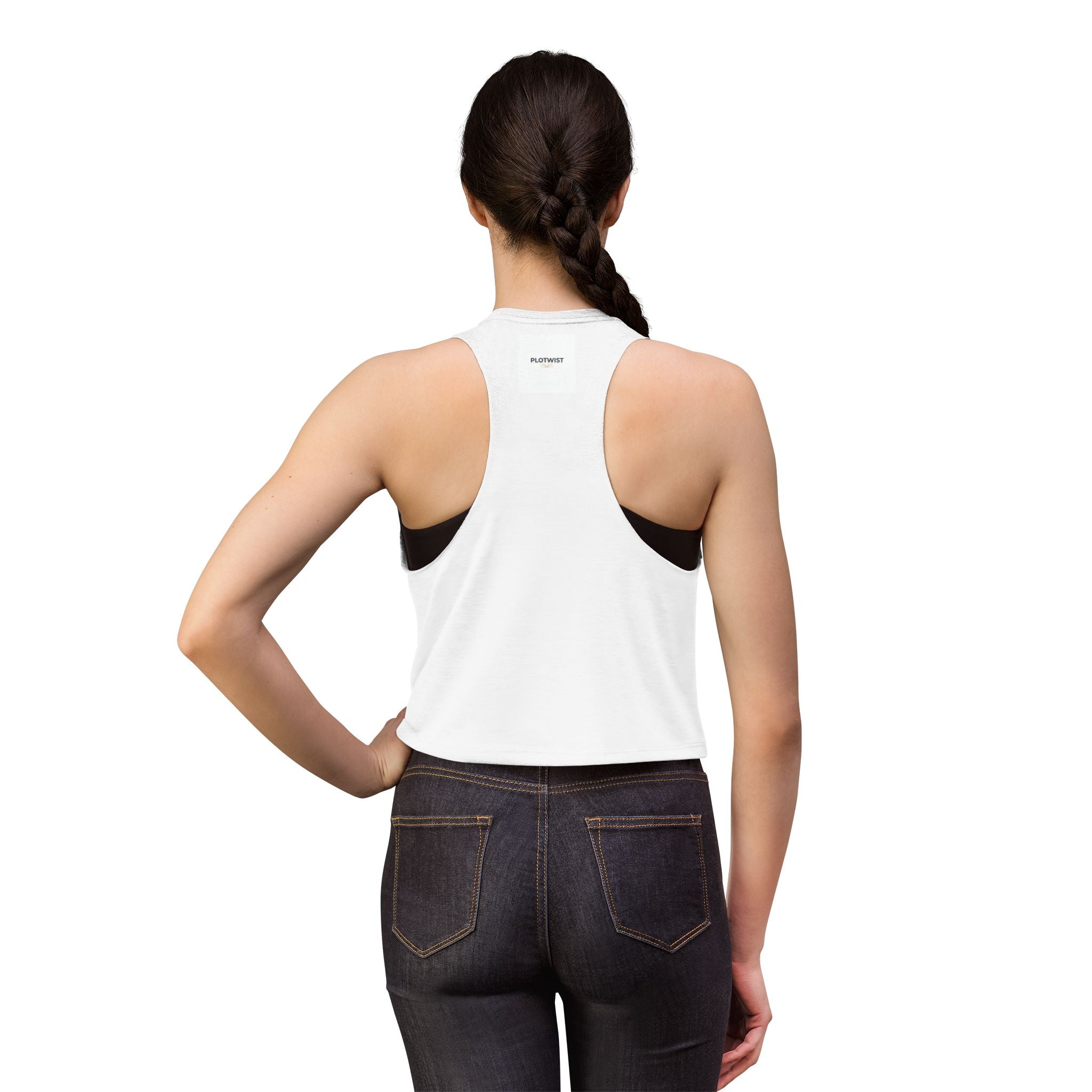 Plot Twist Crop Top — Minimalist Graphic Women's Tank