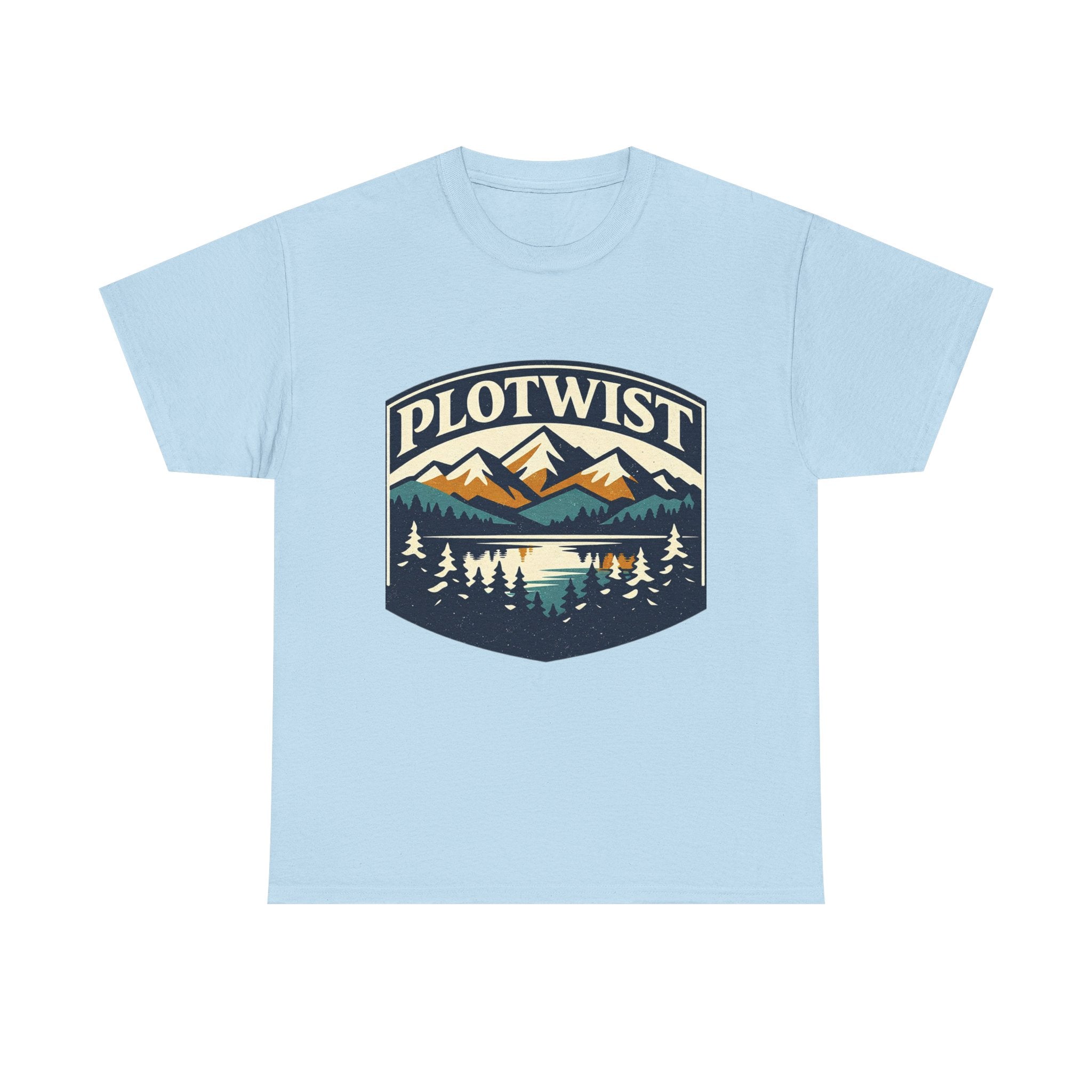Plotwist Mountain Graphic Tee — Vintage Wilderness Camp Shirt