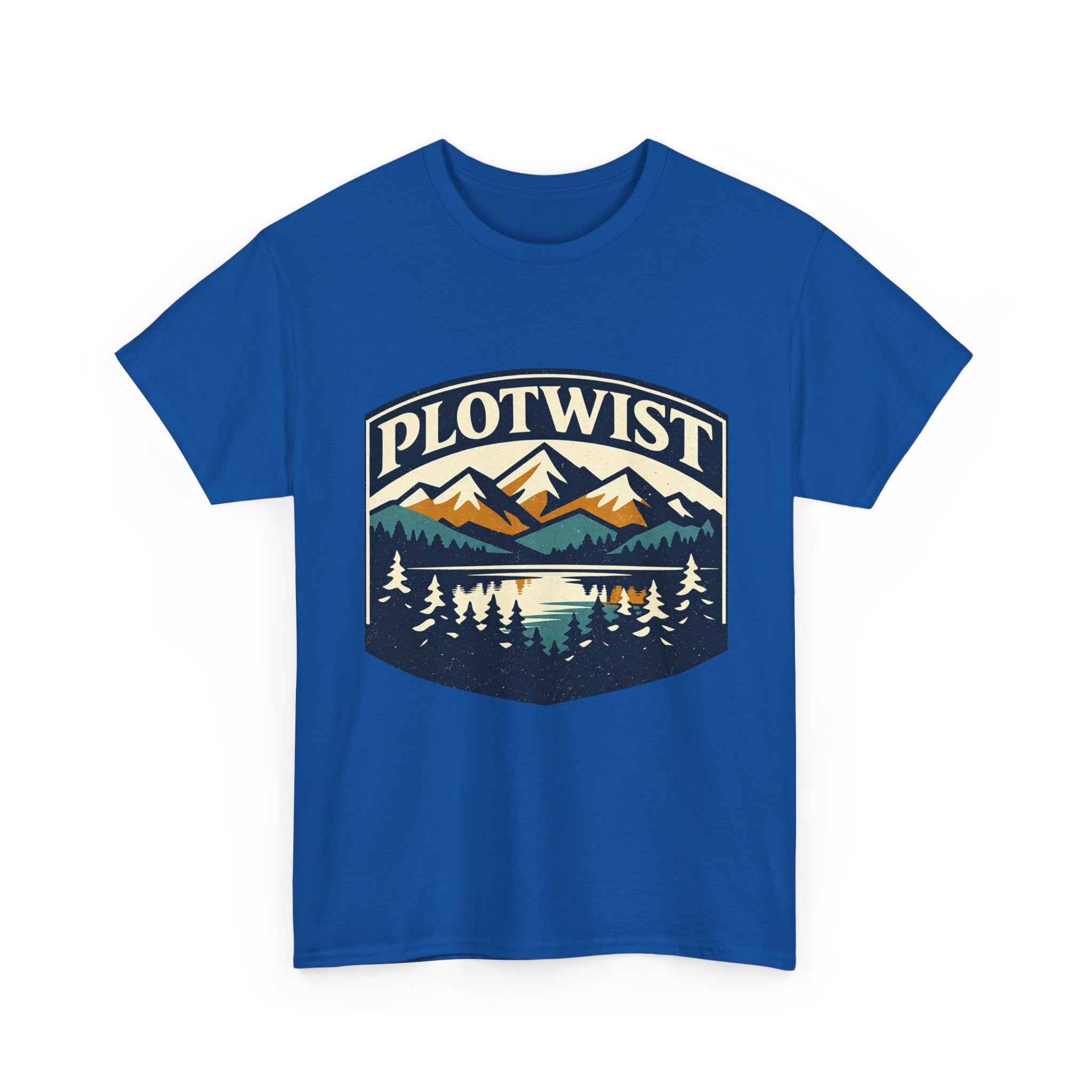 Plotwist Mountain Graphic Tee — Vintage Wilderness Camp Shirt