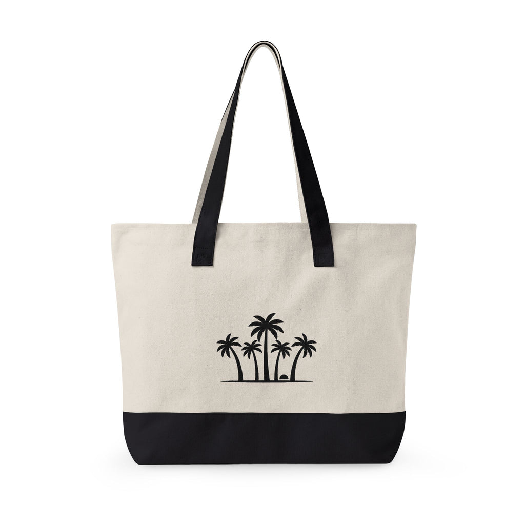 Canvas Zipper Tote Bag – 'Relentless' Vintage Ornamental Design