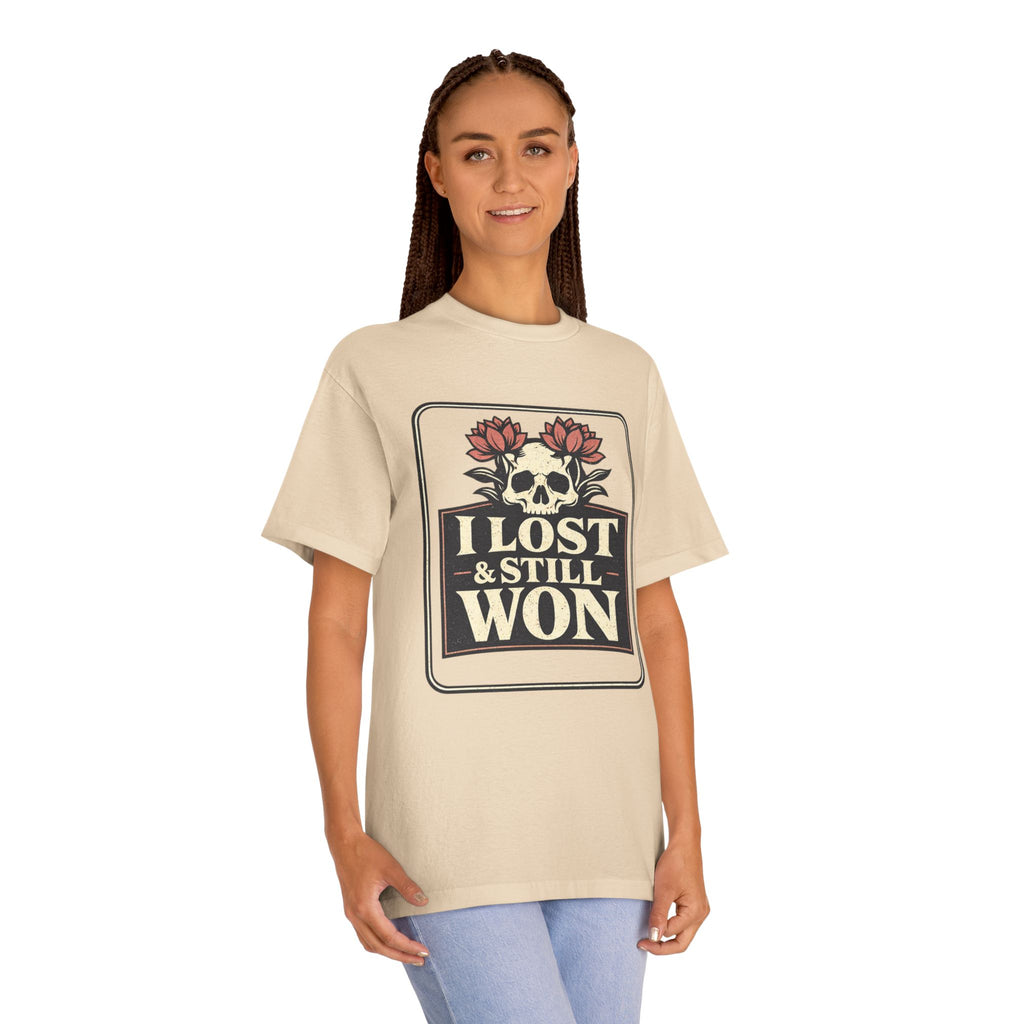 I Lost & Still Won Tee Graphic Tee— Skull & Lotuses Vintage Graphic Shirt