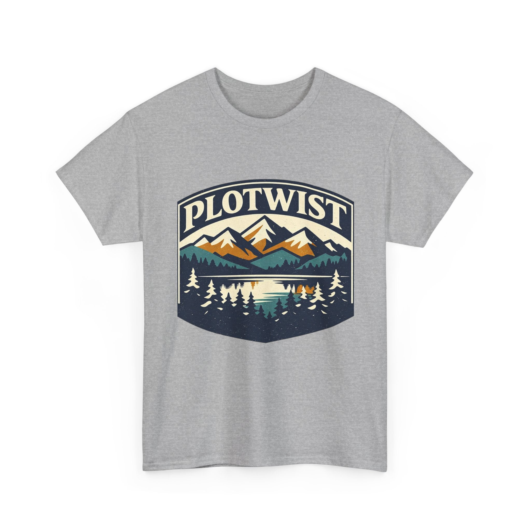 Plotwist Mountain Graphic Tee — Vintage Wilderness Camp Shirt