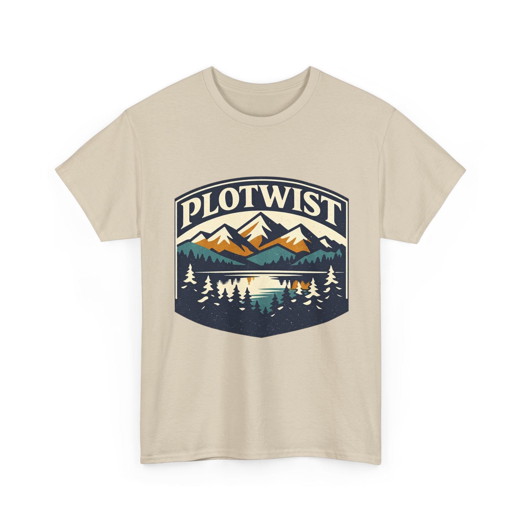 Plotwist Mountain Graphic Tee — Vintage Wilderness Camp Shirt