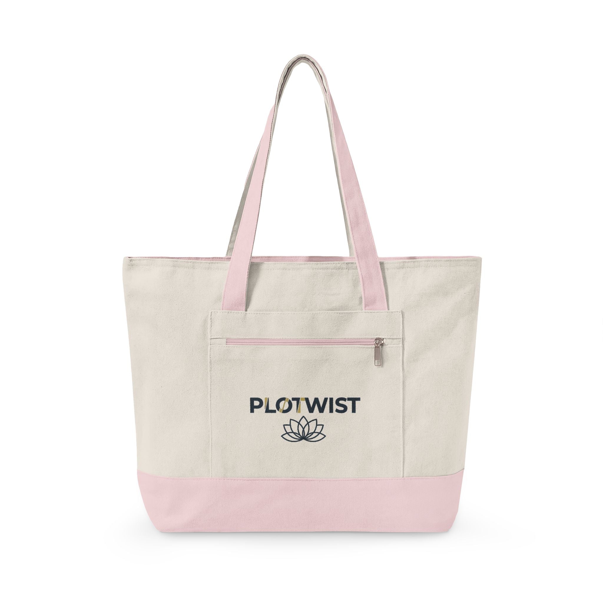 Canvas Zipper Tote Bag – 'Relentless' Vintage Ornamental Design