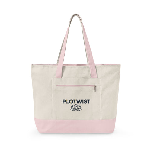 Canvas Zipper Tote Bag – 'Relentless' Vintage Ornamental Design