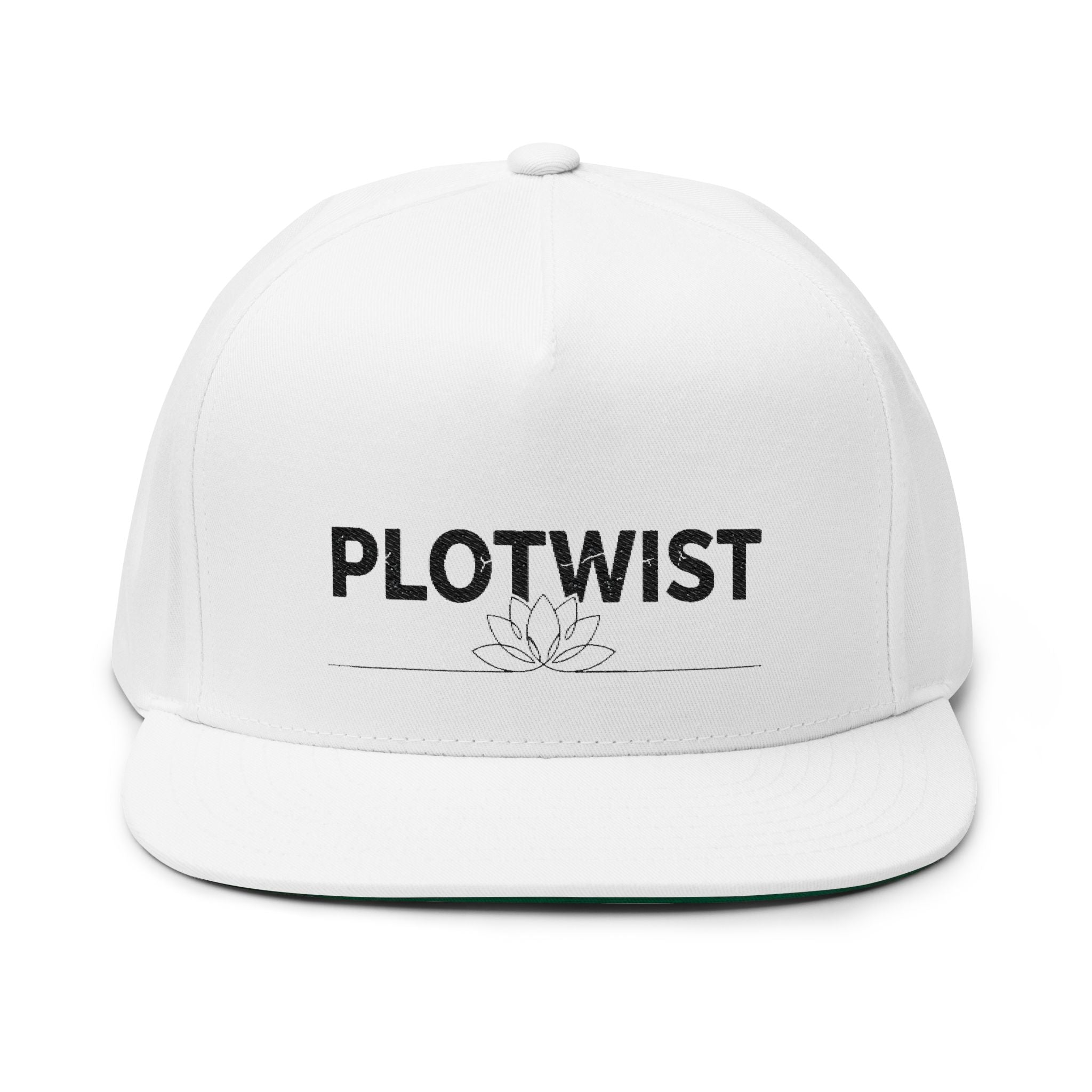 Plotwist Embroidered Flat Bill Cap — Minimal Logo Snapback Hat
