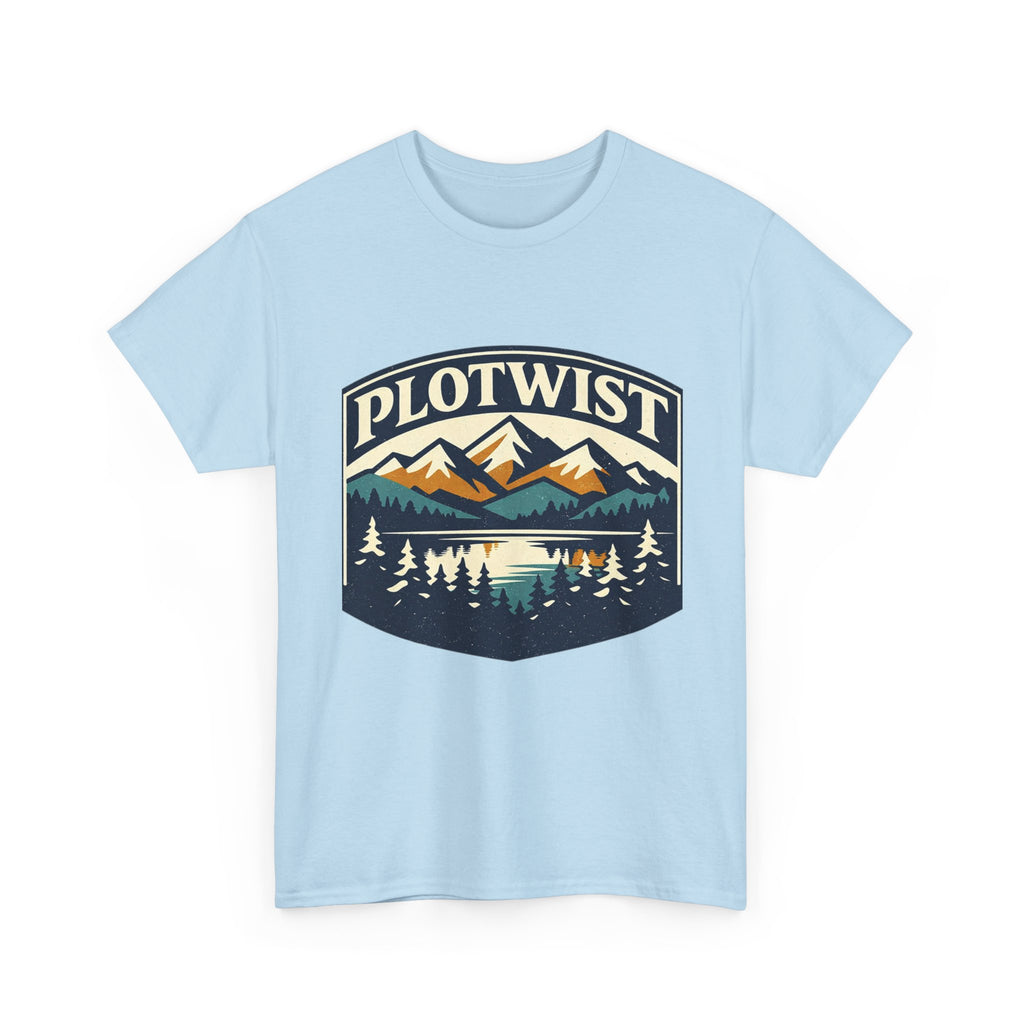 Plotwist Mountain Graphic Tee — Vintage Wilderness Camp Shirt