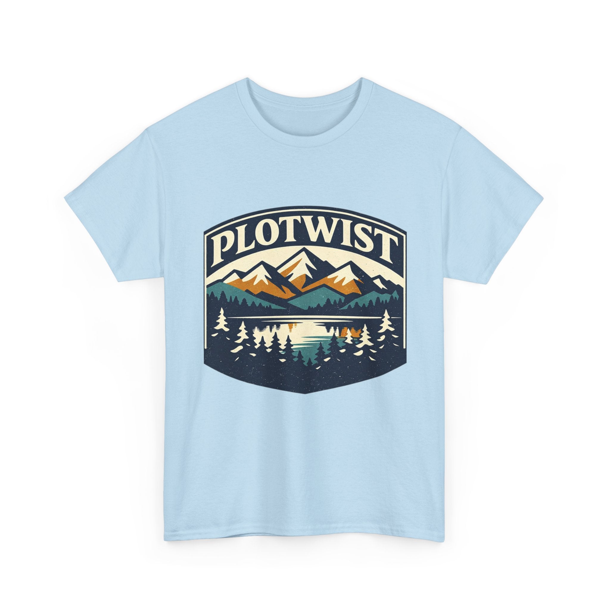 Plotwist Mountain Graphic Tee — Vintage Wilderness Camp Shirt