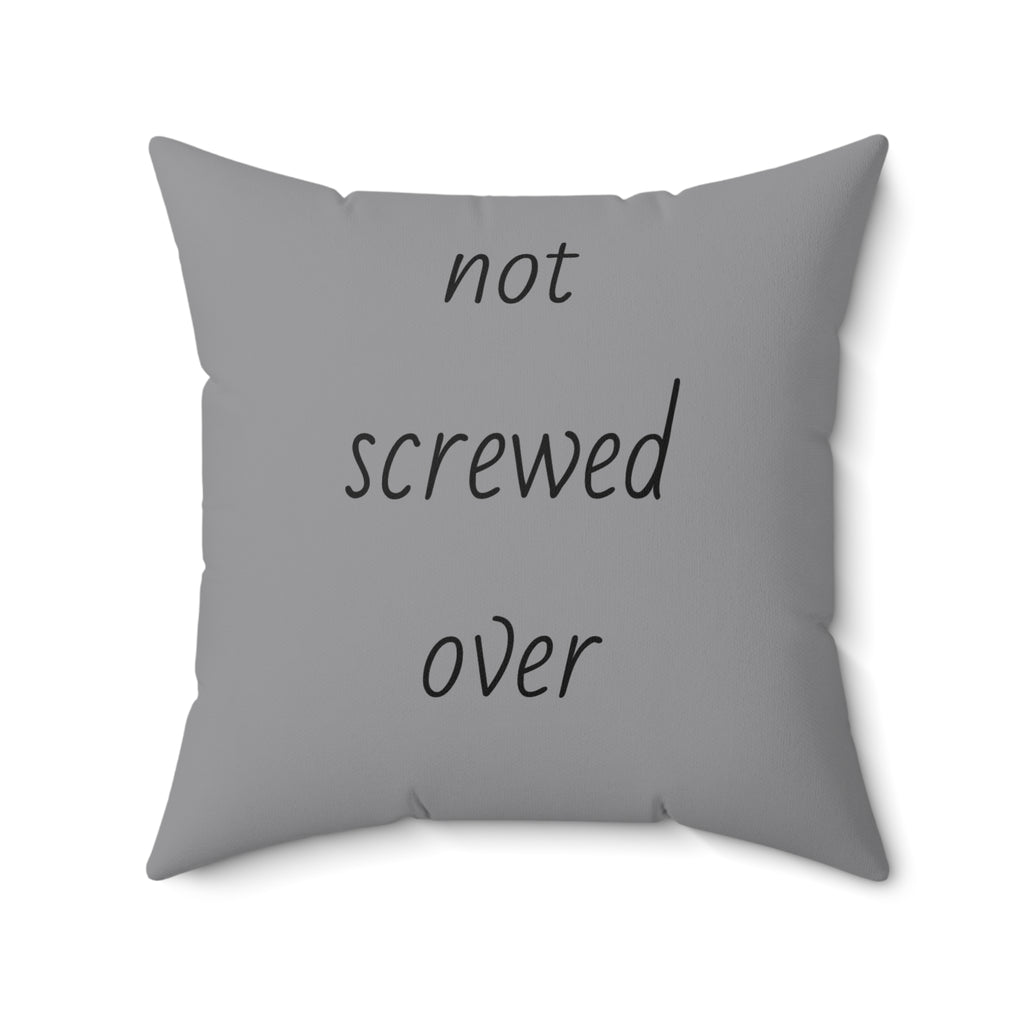 Throw Pillow — "Baby, Get Screwed" Script Quote Decorative Cushion