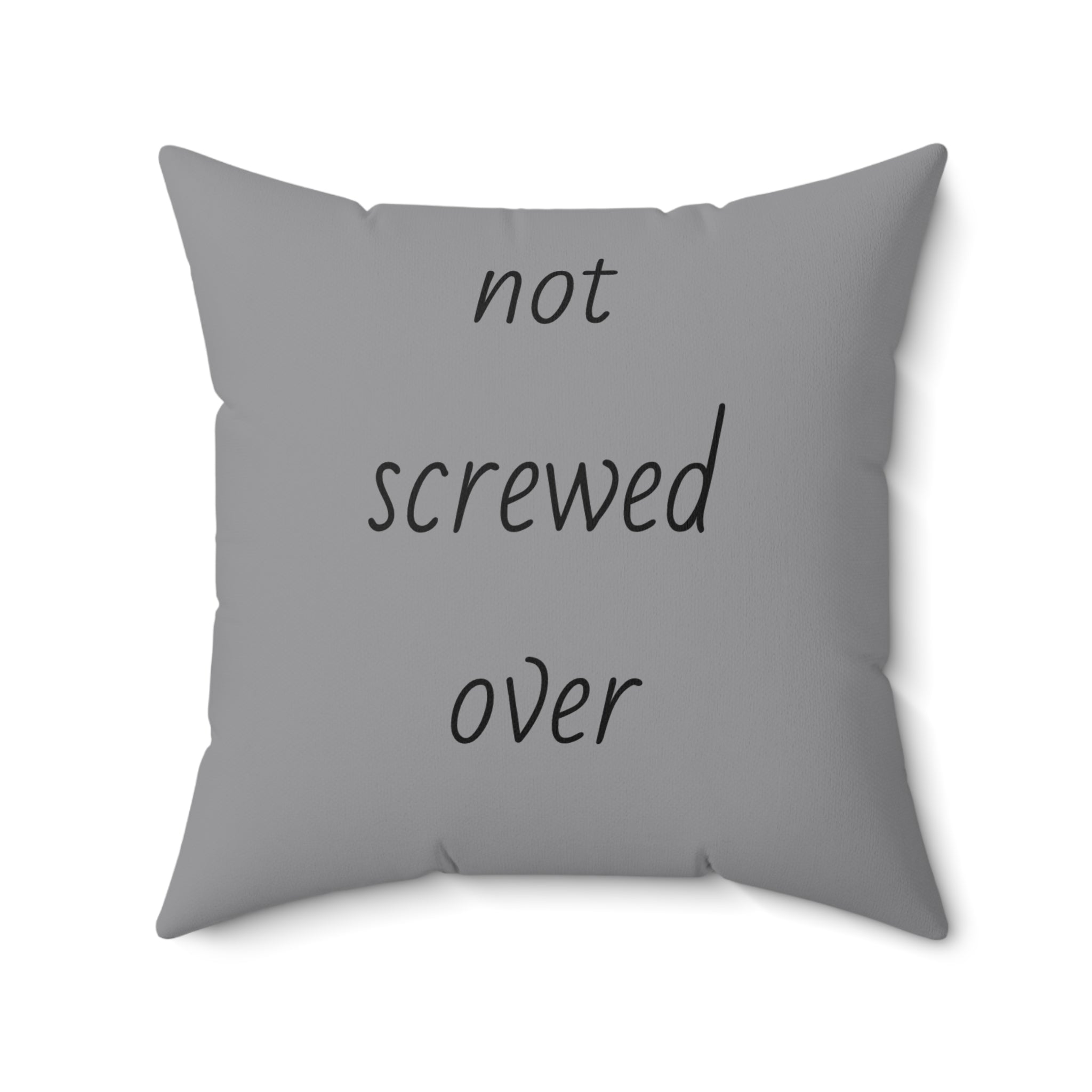 Throw Pillow — "Baby, Get Screwed" Script Quote Decorative Cushion