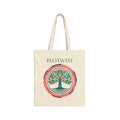 Plotwist Tree Canvas Tote Bag — Eco Booklover Market Bag