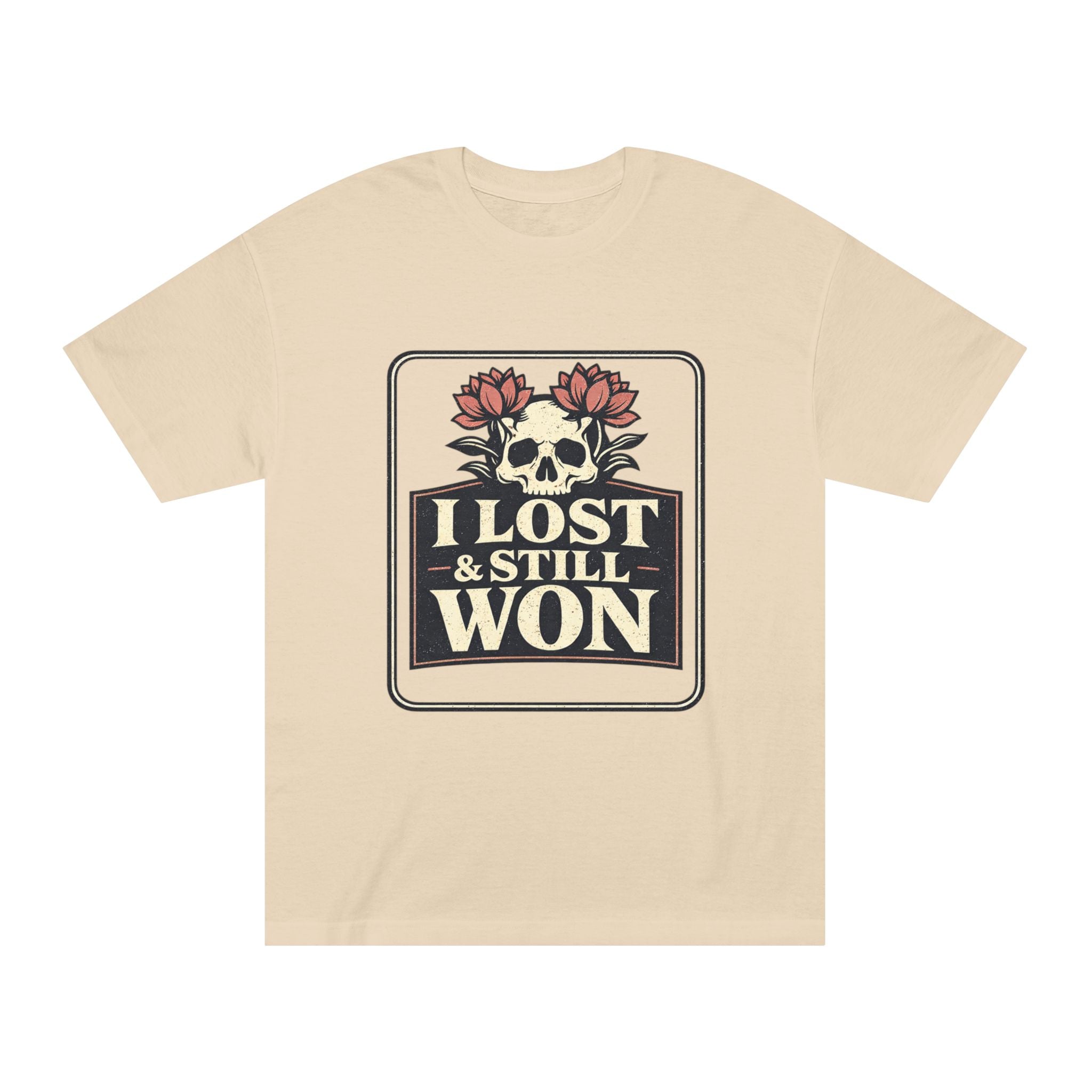I Lost & Still Won Tee Graphic Tee— Skull & Lotuses Vintage Graphic Shirt