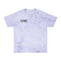 Tie-Dye Beige Tee with 'PLOTWIST' Minimal Graphic — Vintage Casual T-Shirt