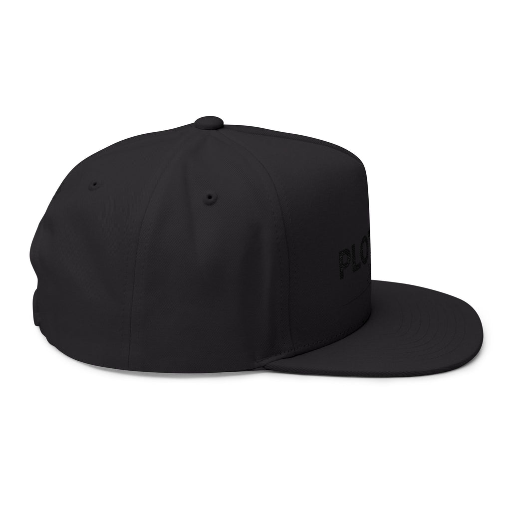 Plotwist Embroidered Flat Bill Cap — Minimal Logo Snapback Hat