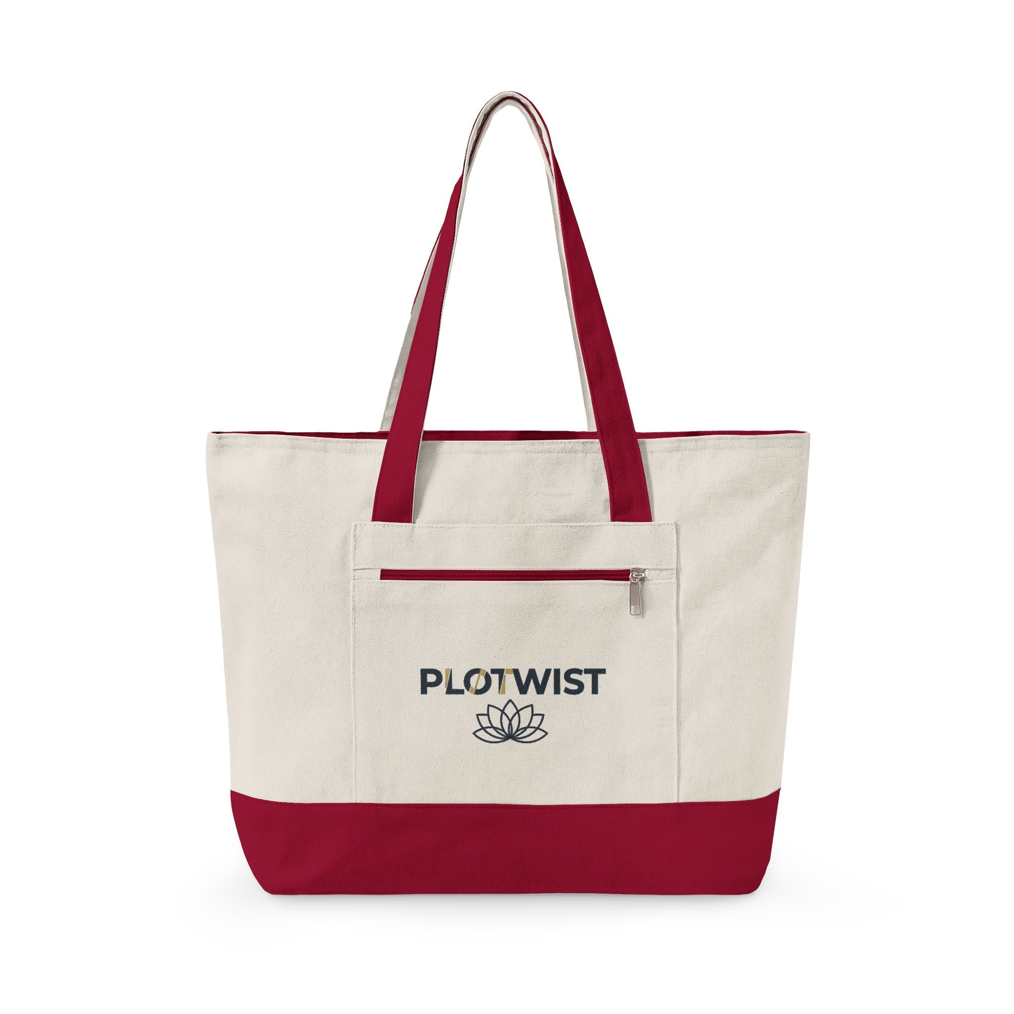 Canvas Zipper Tote Bag – 'Relentless' Vintage Ornamental Design