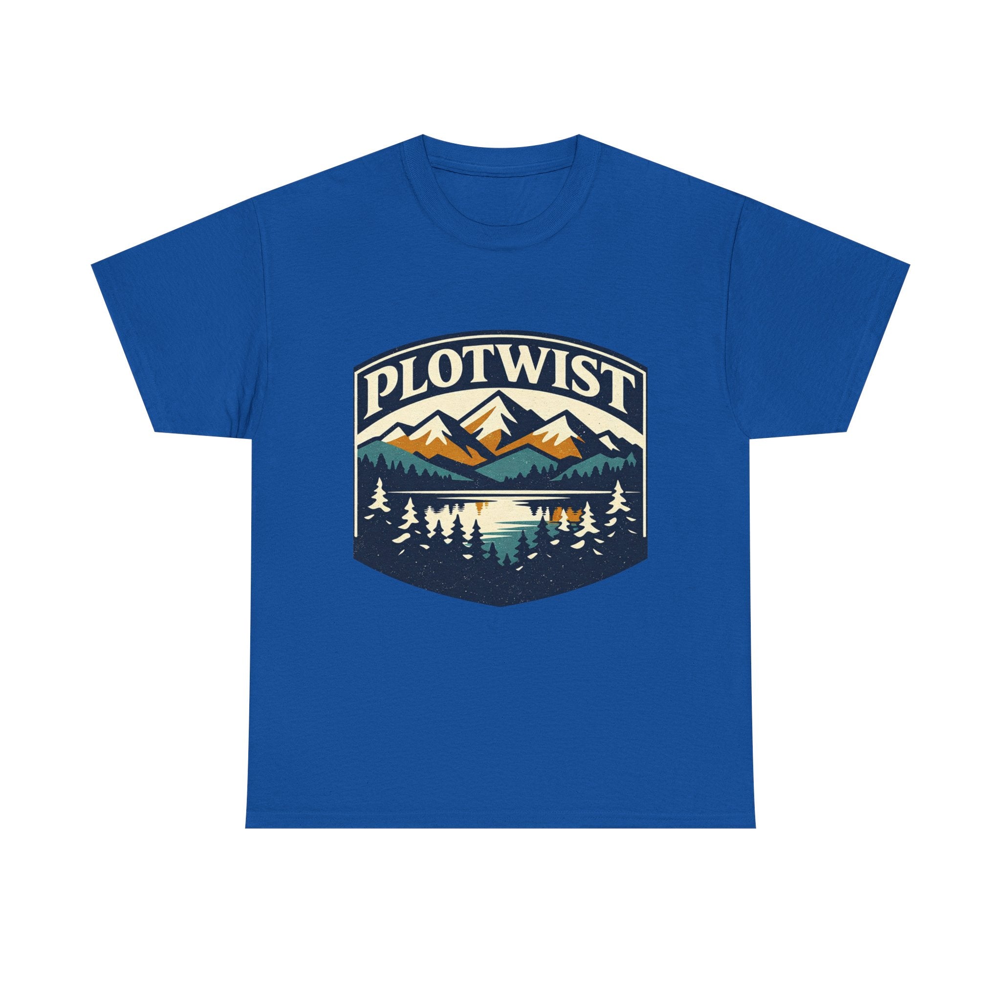 Plotwist Mountain Graphic Tee — Vintage Wilderness Camp Shirt