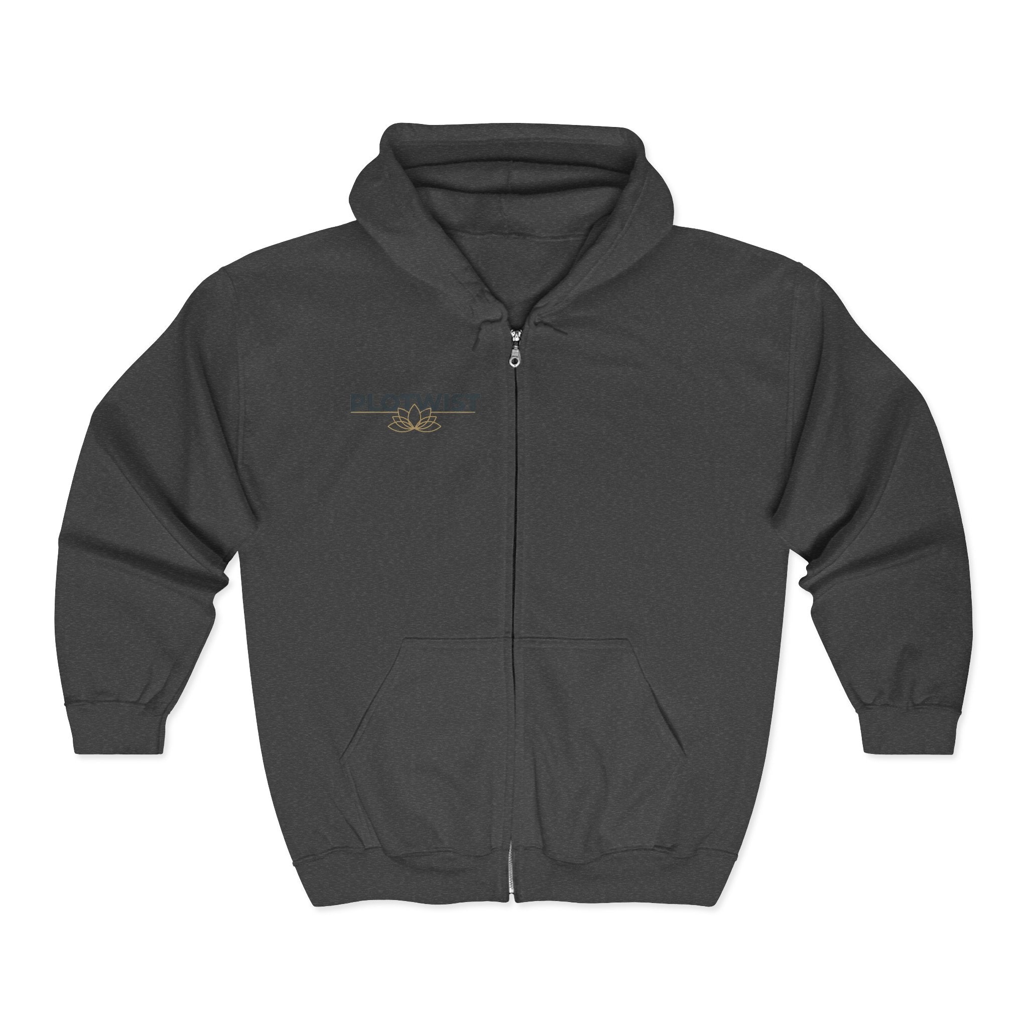 Phoenix Fire Full-Zip Hoodie — Mythic Rising Graphic Zip-Up Sweatshirt