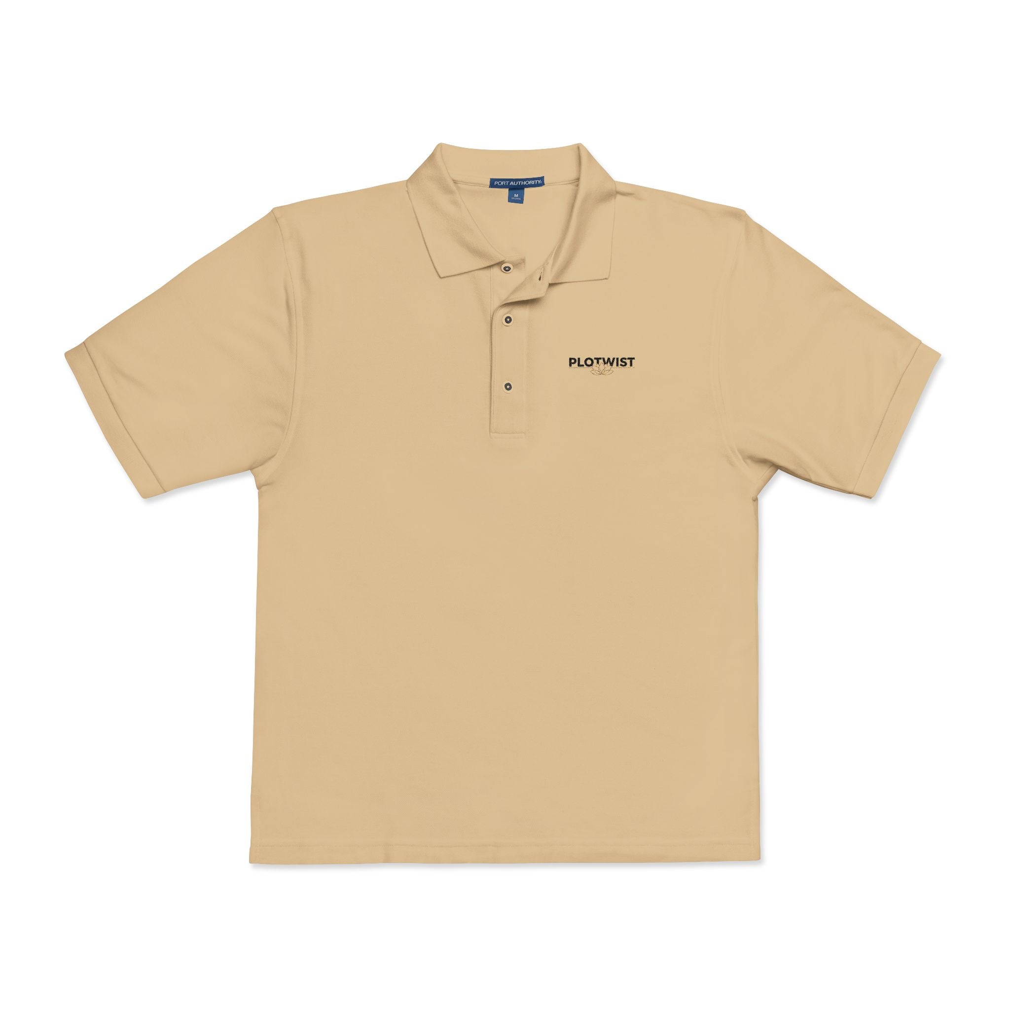Embroidered Black Polo Shirt — Classic Logo Mintstitch