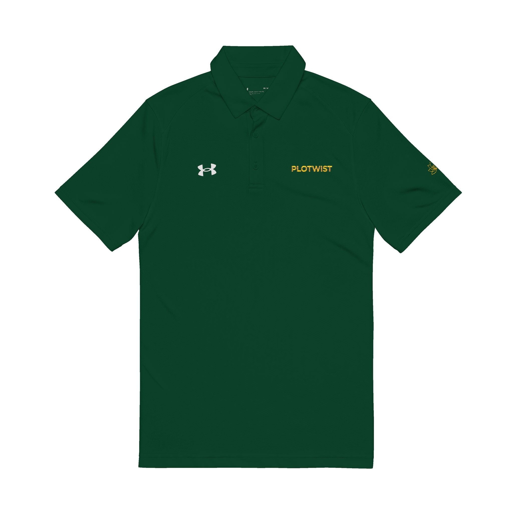 Embroidered Men's Performance Polo — Black Under Armour® Golf Shirt