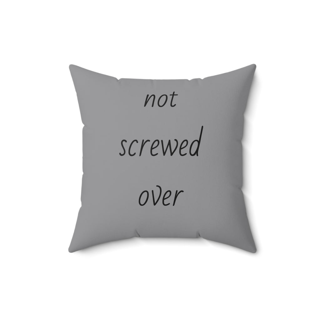 Throw Pillow — "Baby, Get Screwed" Script Quote Decorative Cushion