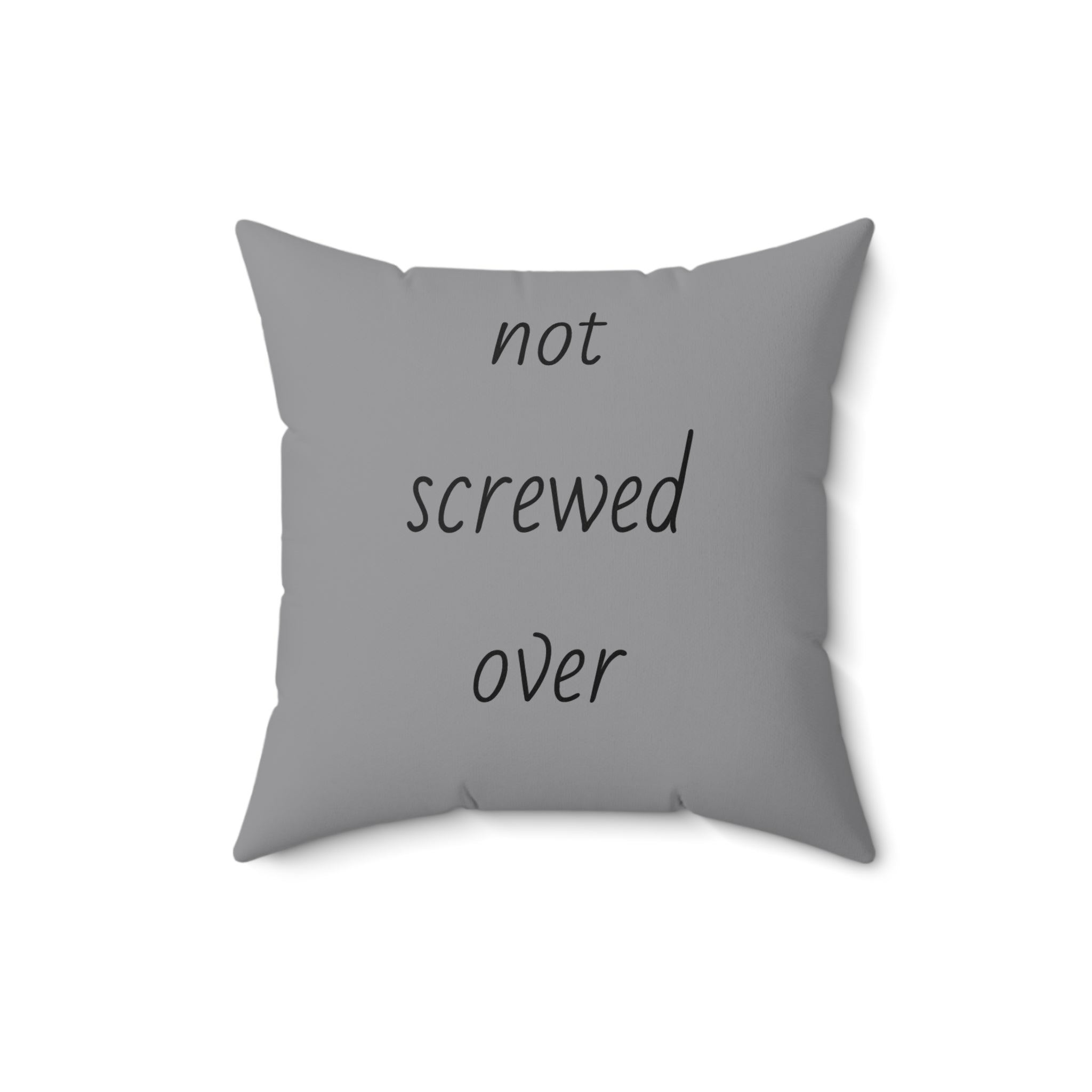 Throw Pillow — "Baby, Get Screwed" Script Quote Decorative Cushion