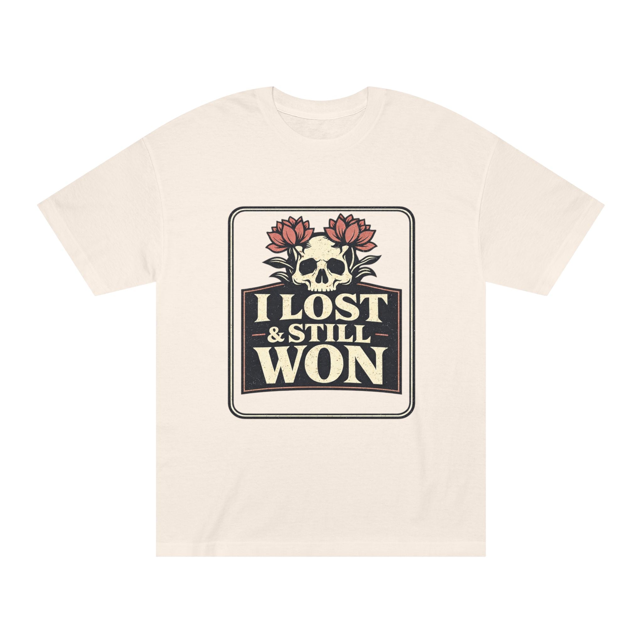 I Lost & Still Won Tee Graphic Tee— Skull & Lotuses Vintage Graphic Shirt