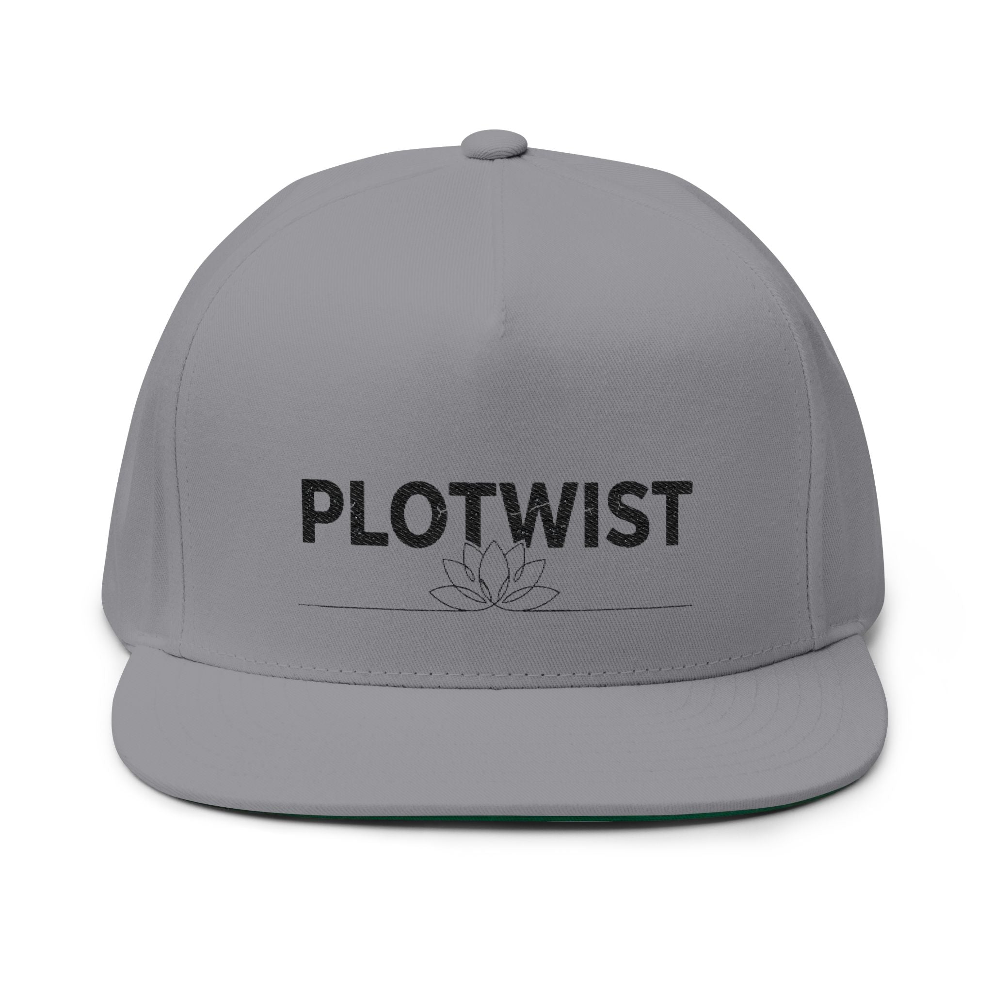 Plotwist Embroidered Flat Bill Cap — Minimal Logo Snapback Hat