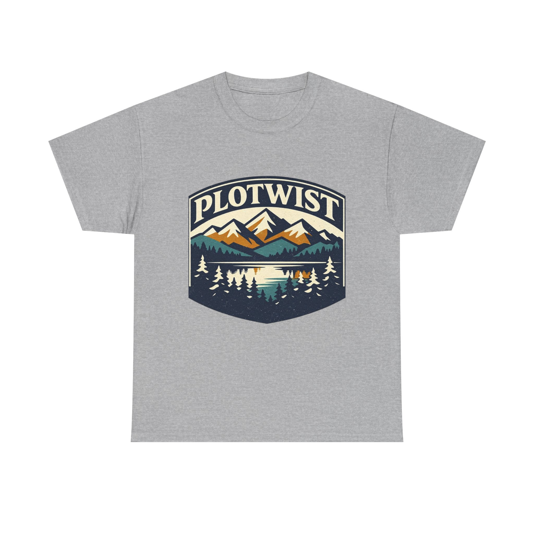 Plotwist Mountain Graphic Tee — Vintage Wilderness Camp Shirt