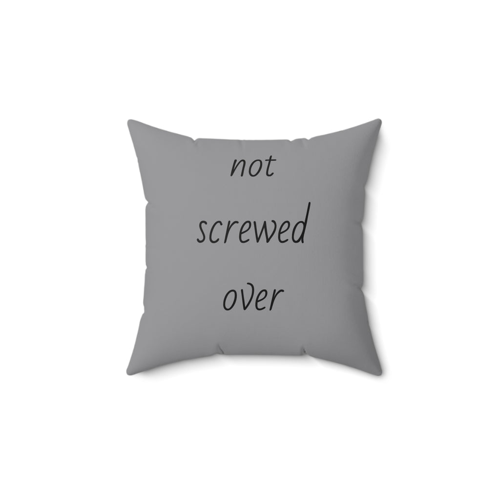 Throw Pillow — "Baby, Get Screwed" Script Quote Decorative Cushion