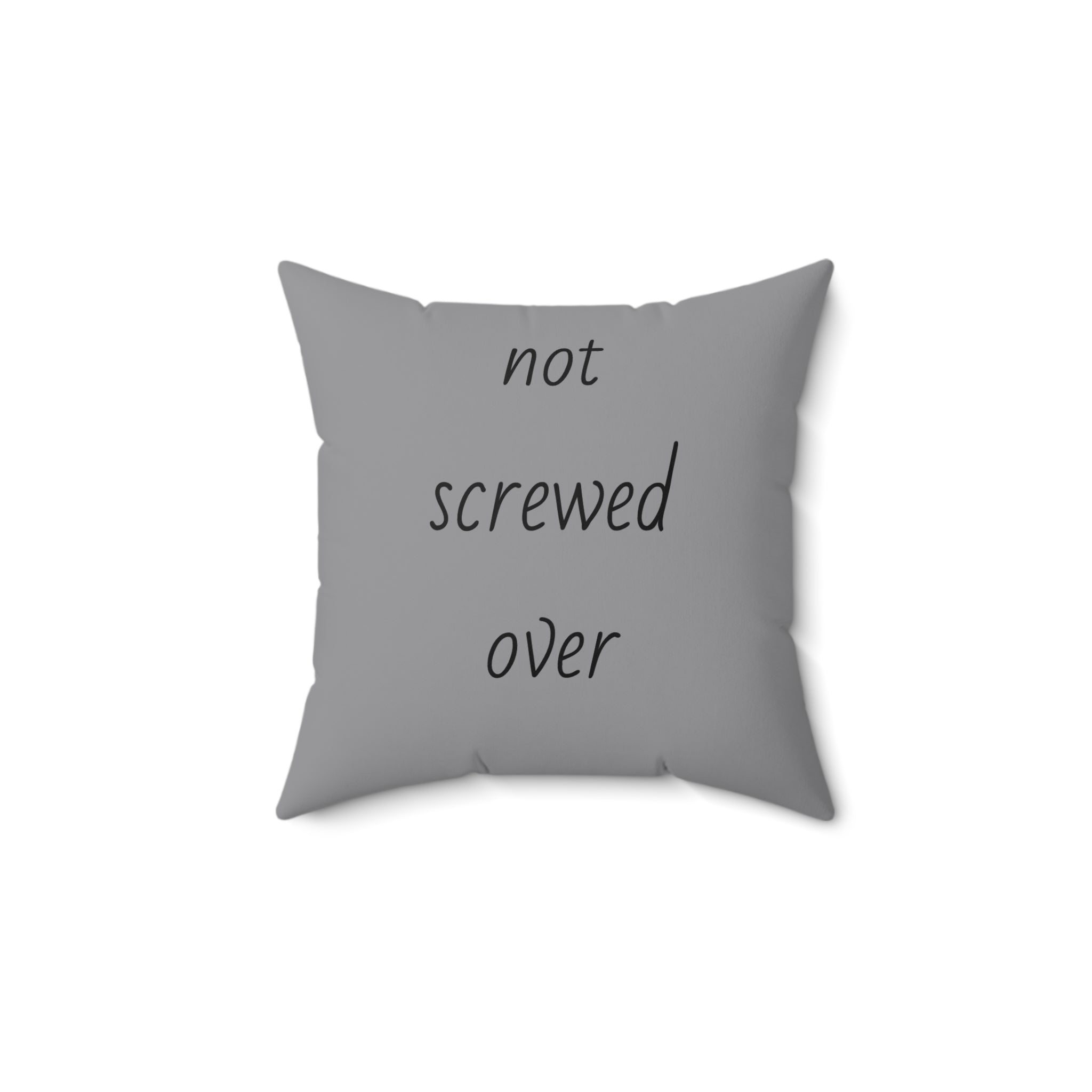Throw Pillow — "Baby, Get Screwed" Script Quote Decorative Cushion