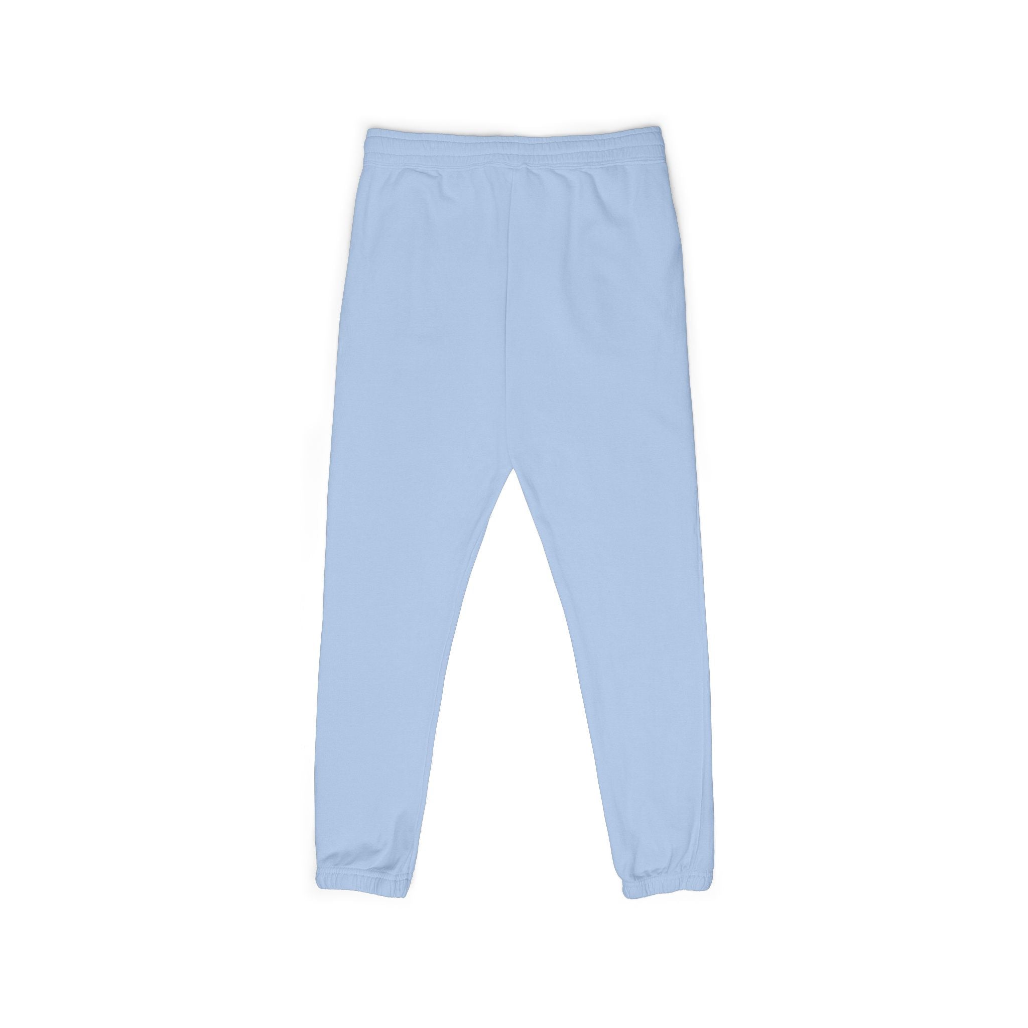 PLOTWIST Fleece Sweatpants — Garment-Dyed Cream Joggers with Vertical Floral Script