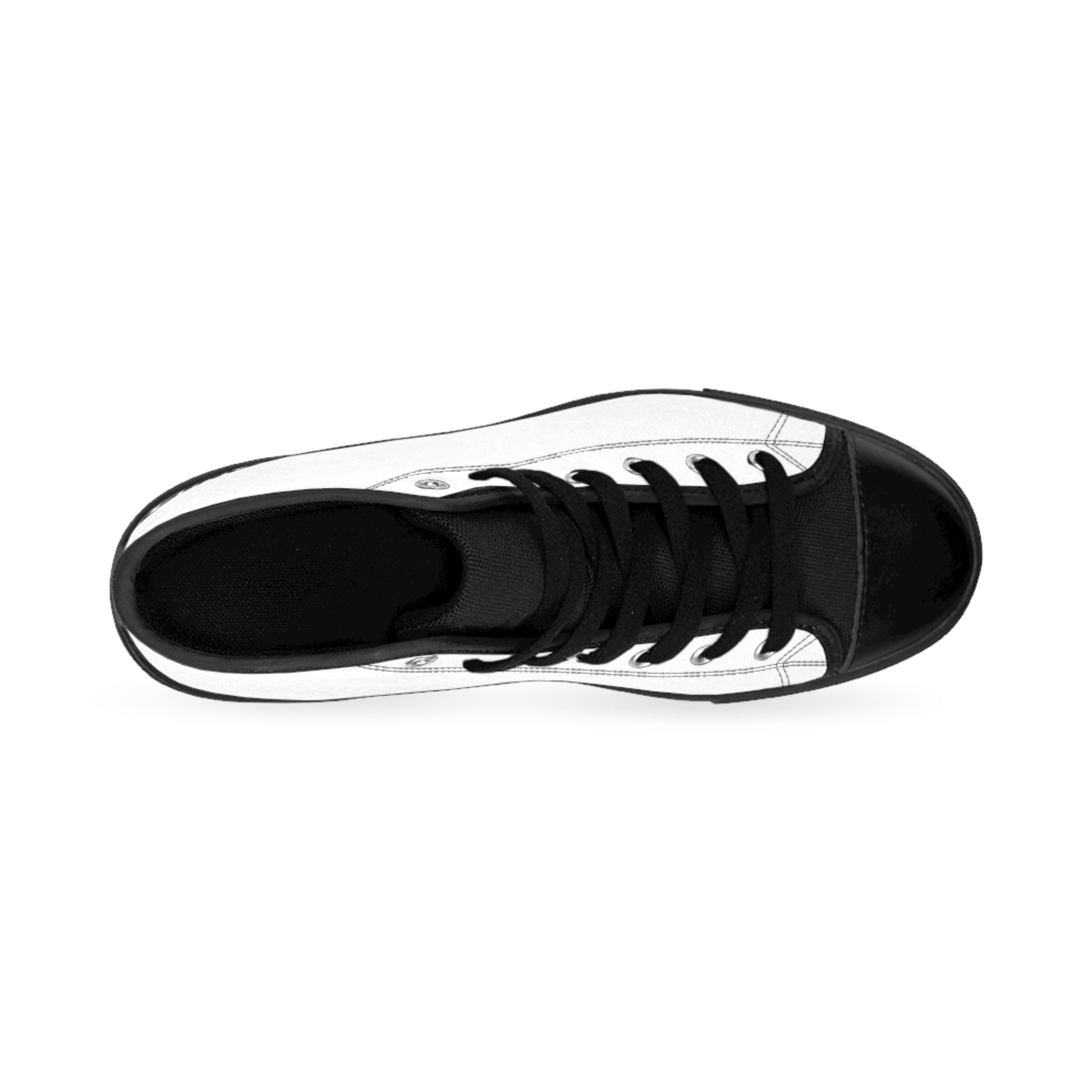 Classic High-Top Sneakers — Minimal White & Black Canvas (PLOTWIST Accent)