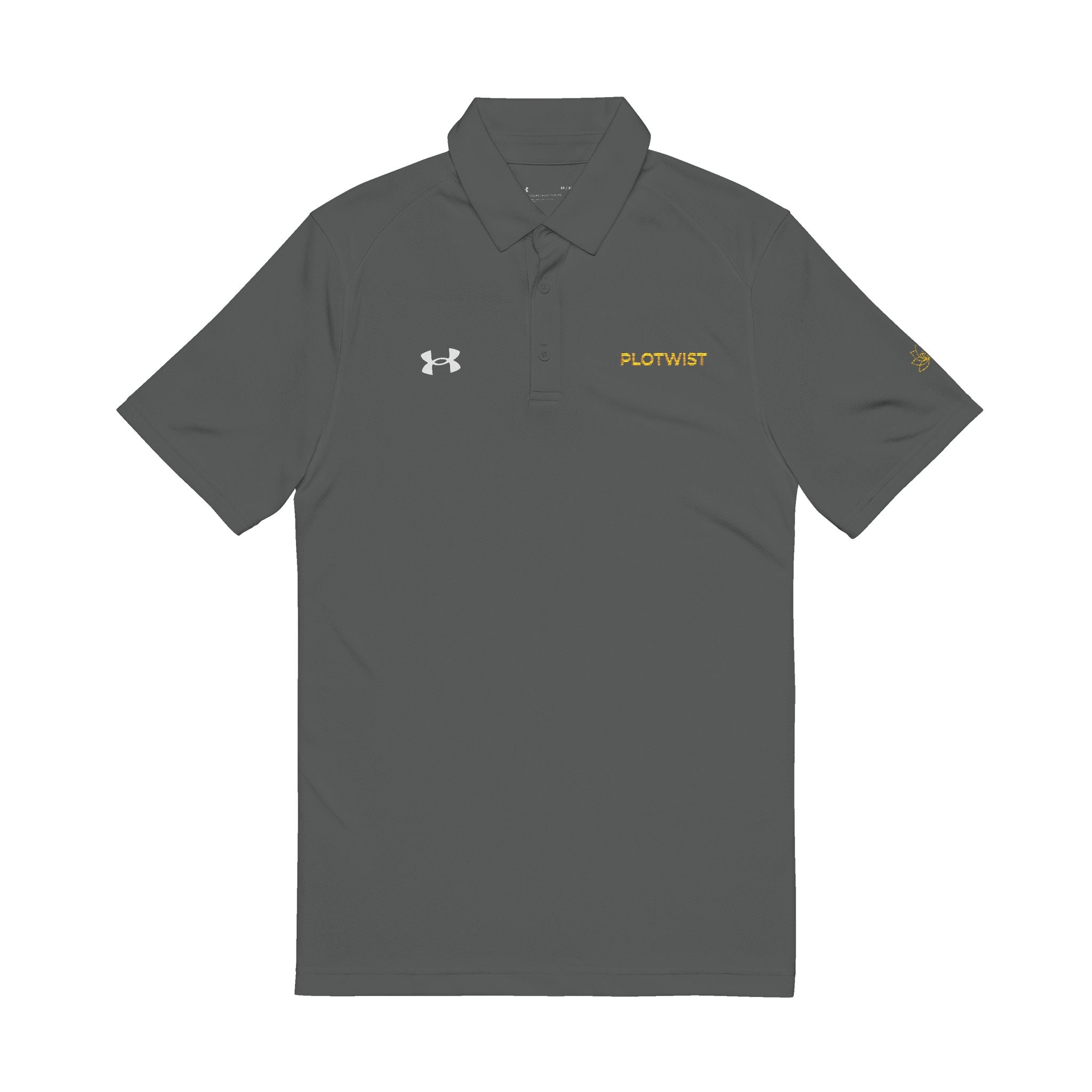 Embroidered Men's Performance Polo — Black Under Armour® Golf Shirt