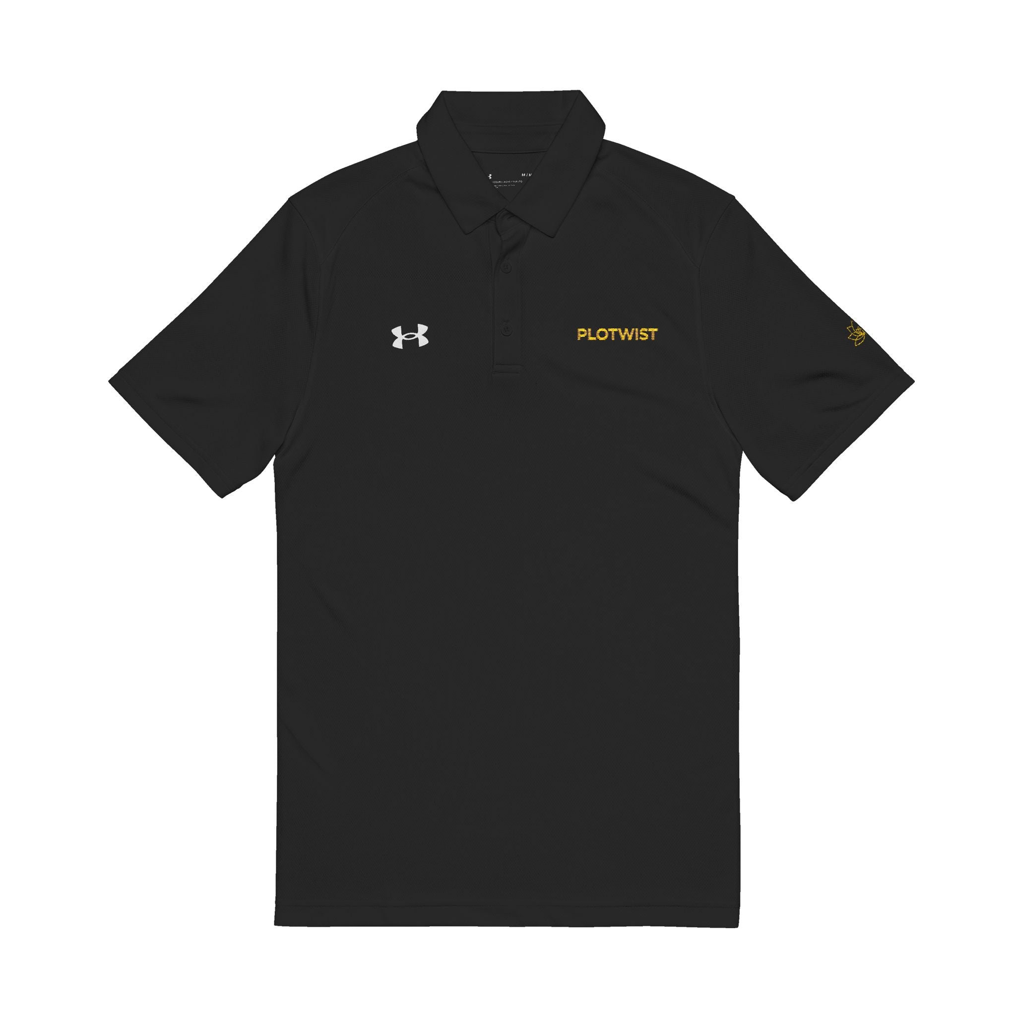 Embroidered Men's Performance Polo — Black Under Armour® Golf Shirt
