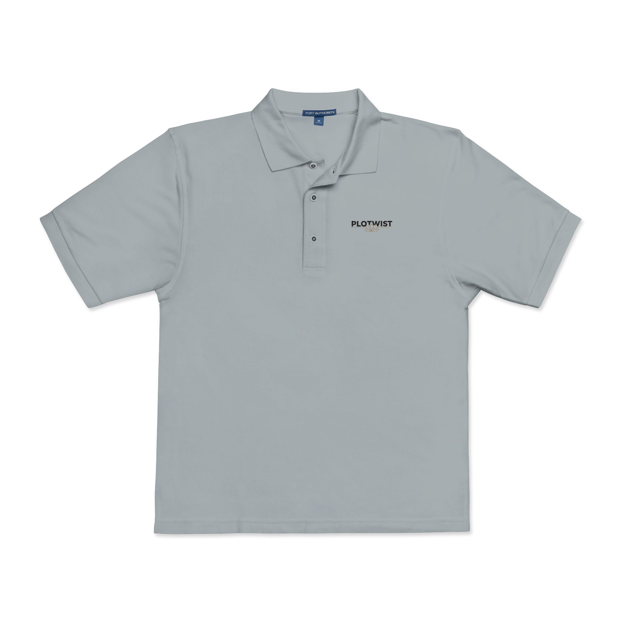 Embroidered Black Polo Shirt — Classic Logo Mintstitch