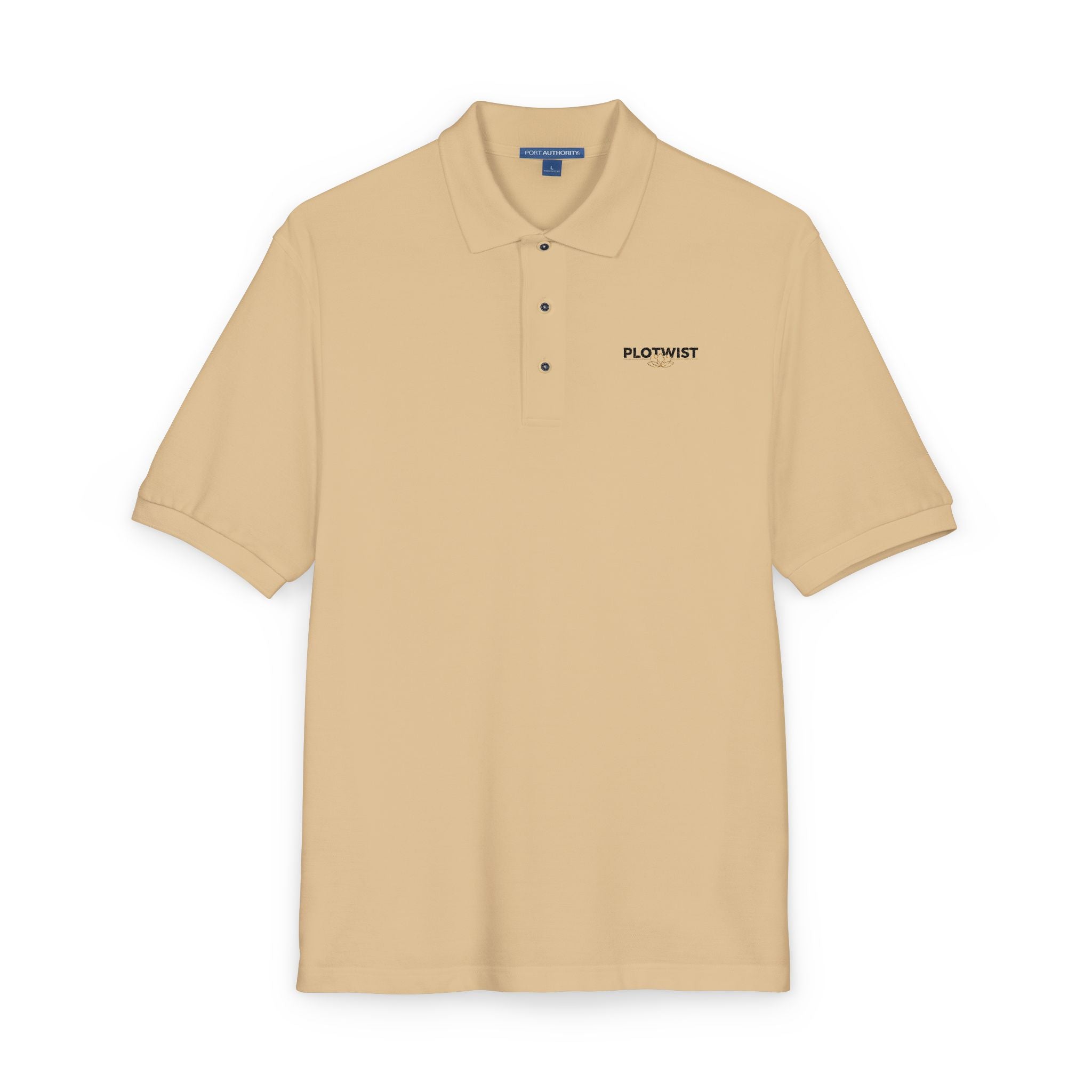 Embroidered Black Polo Shirt — Classic Logo Mintstitch