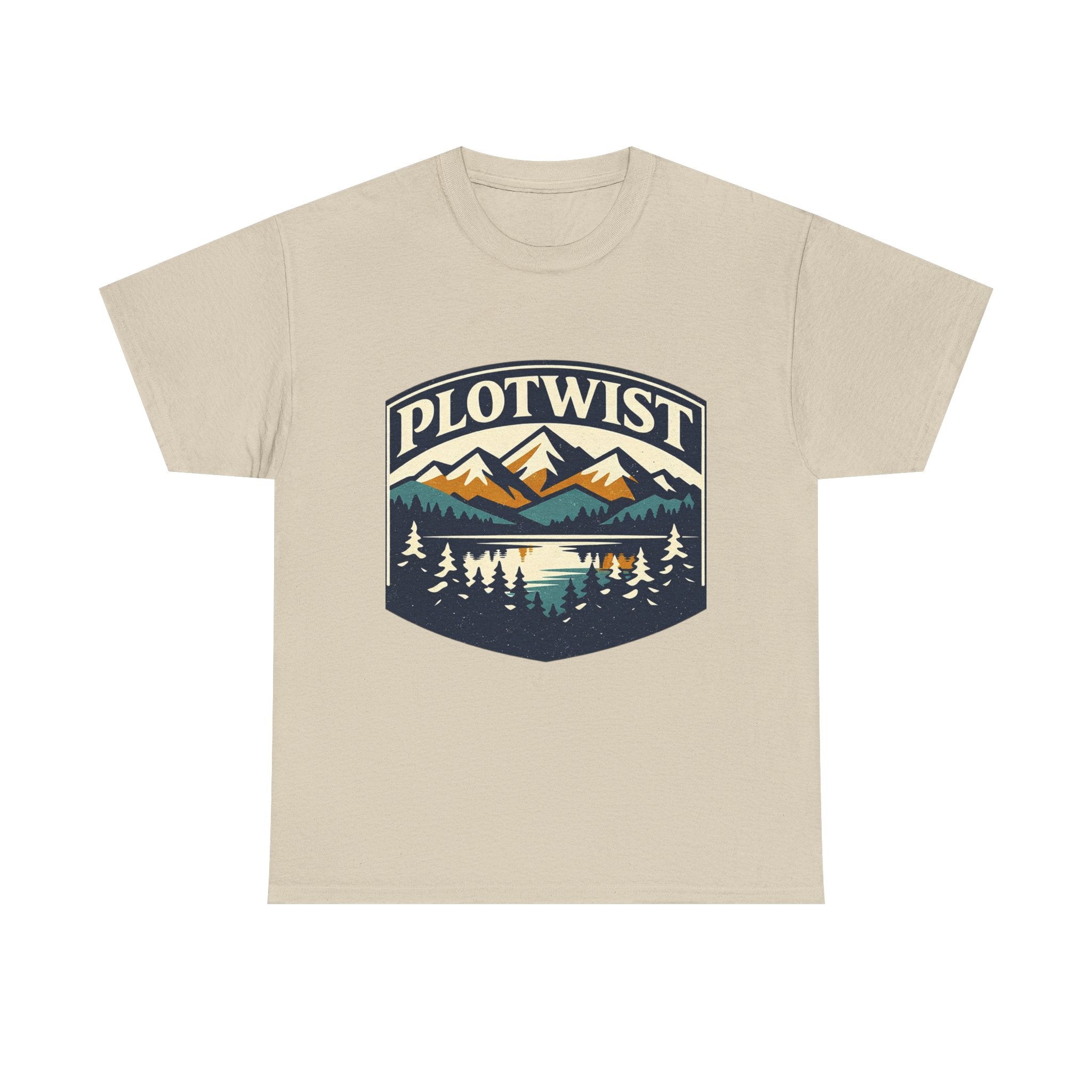 Plotwist Mountain Graphic Tee — Vintage Wilderness Camp Shirt