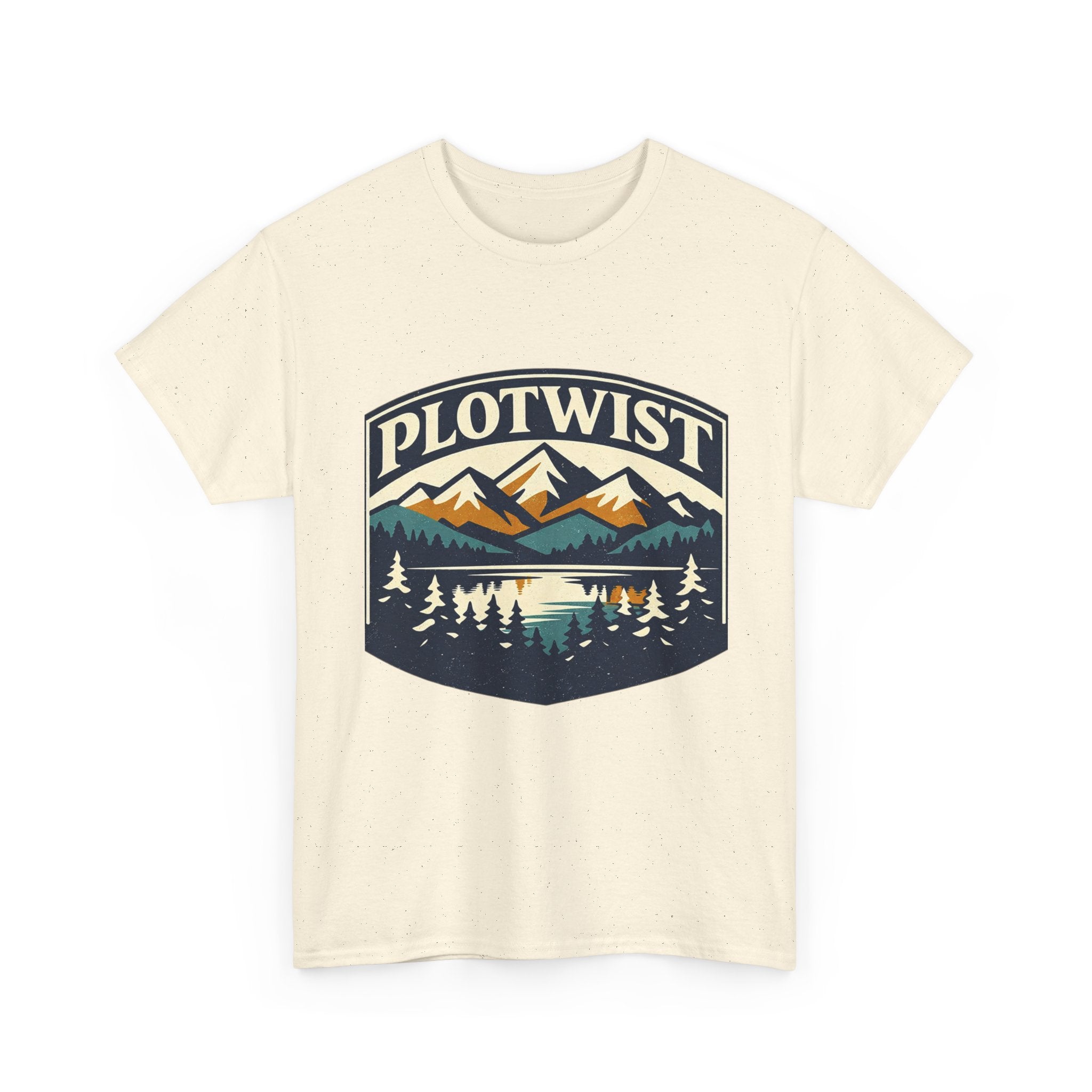 Plotwist Mountain Graphic Tee — Vintage Wilderness Camp Shirt