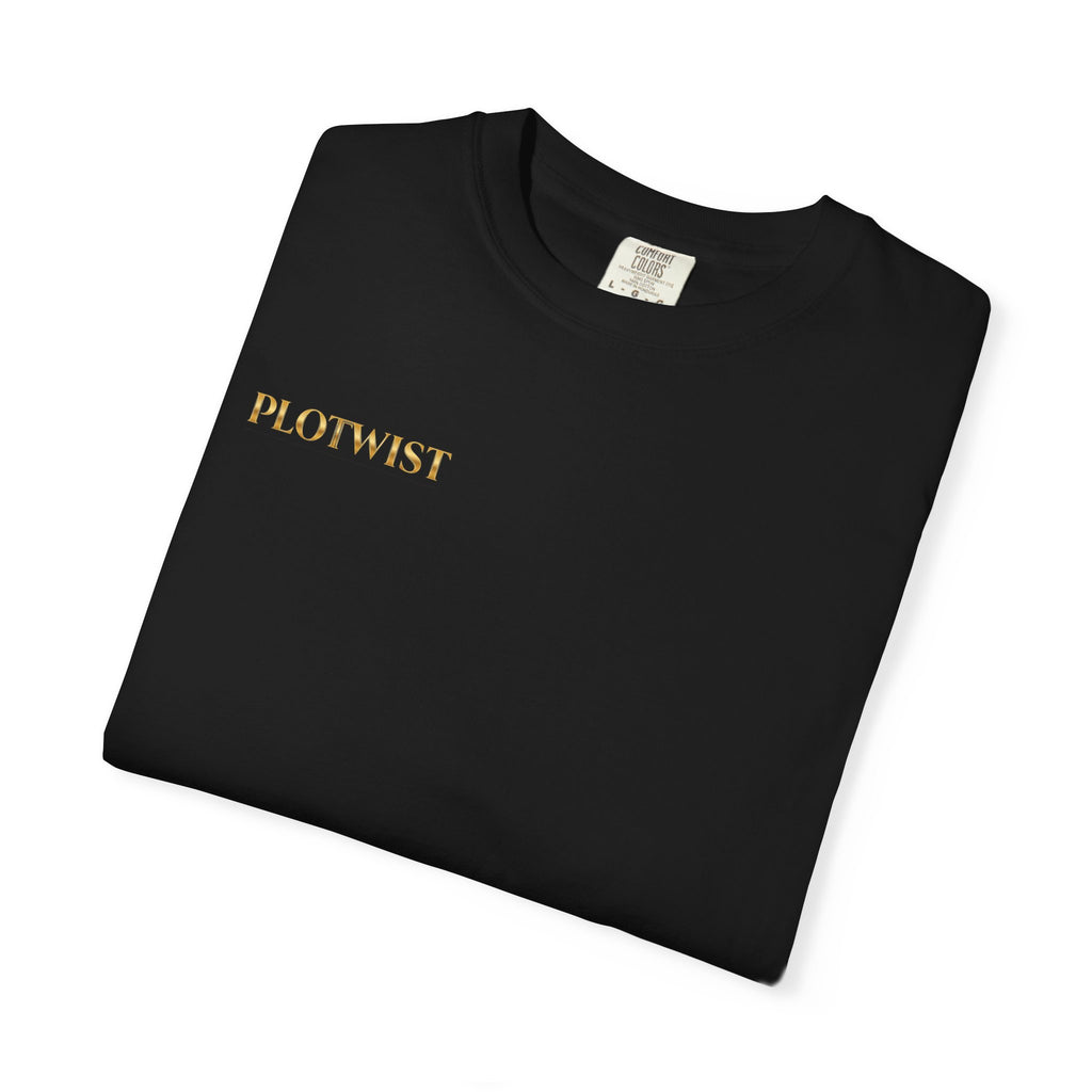 Plotwist Navy T‑Shirt — Gold Lotus Logo Tee