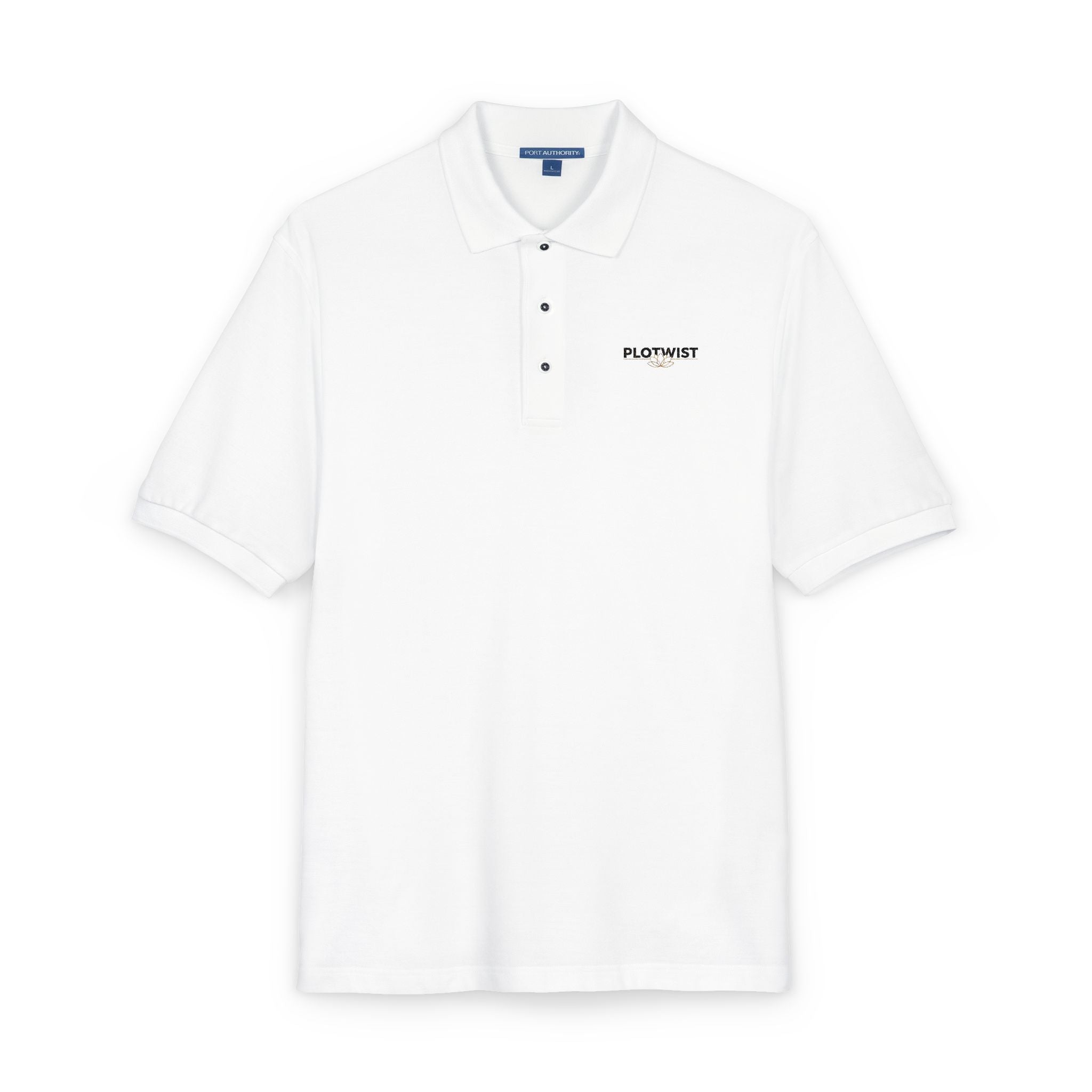 Embroidered Black Polo Shirt — Classic Logo Mintstitch