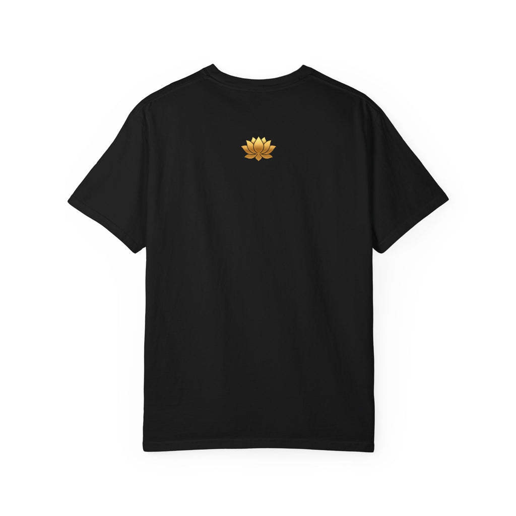 Plotwist Navy T‑Shirt — Gold Lotus Logo Tee