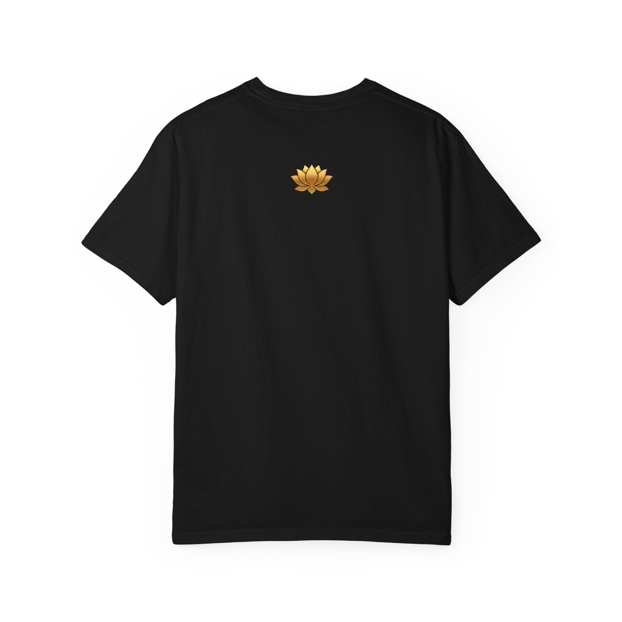 Plotwist Navy T‑Shirt — Gold Lotus Logo Tee