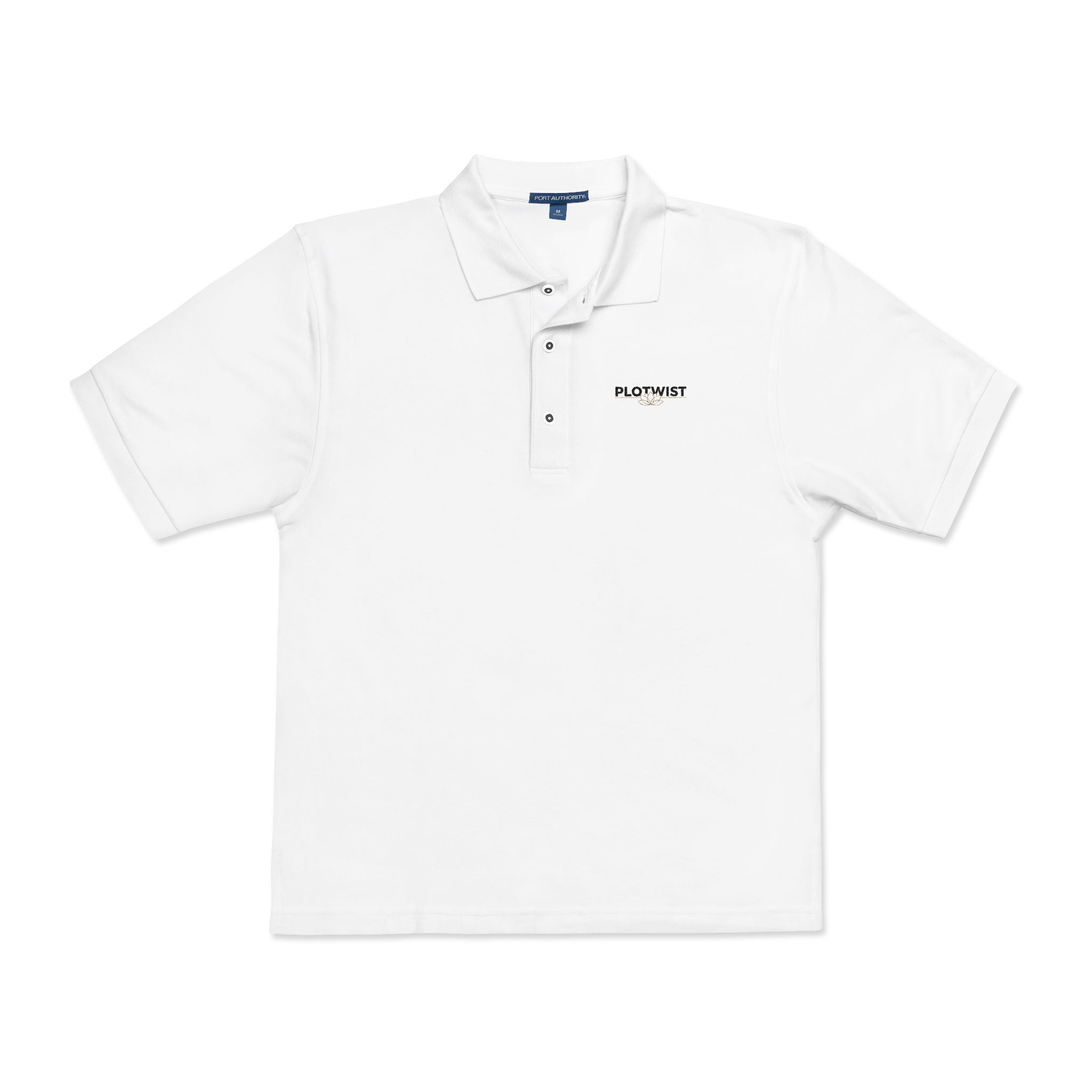 Embroidered Black Polo Shirt — Classic Logo Mintstitch