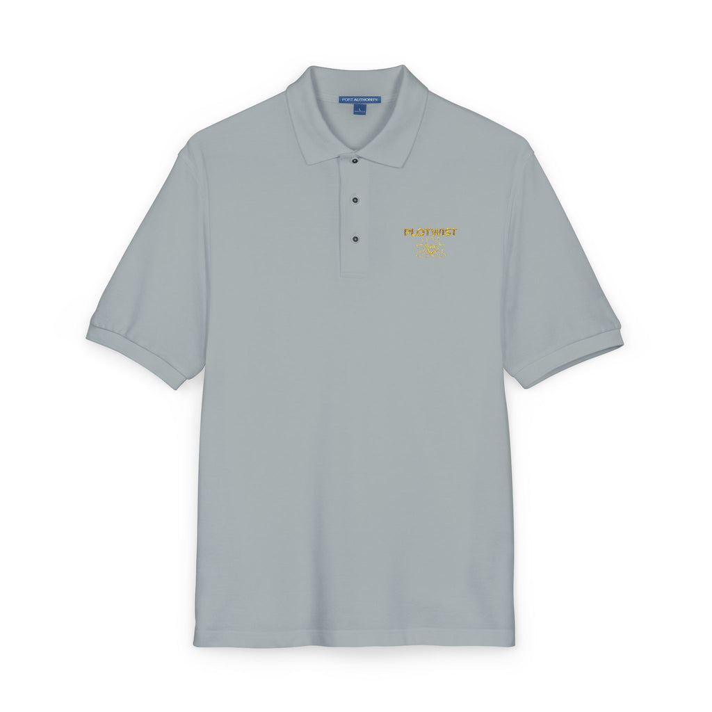 Embroidered Polo Shirt — Classic Gold ‘Island Life’ Chest Logo