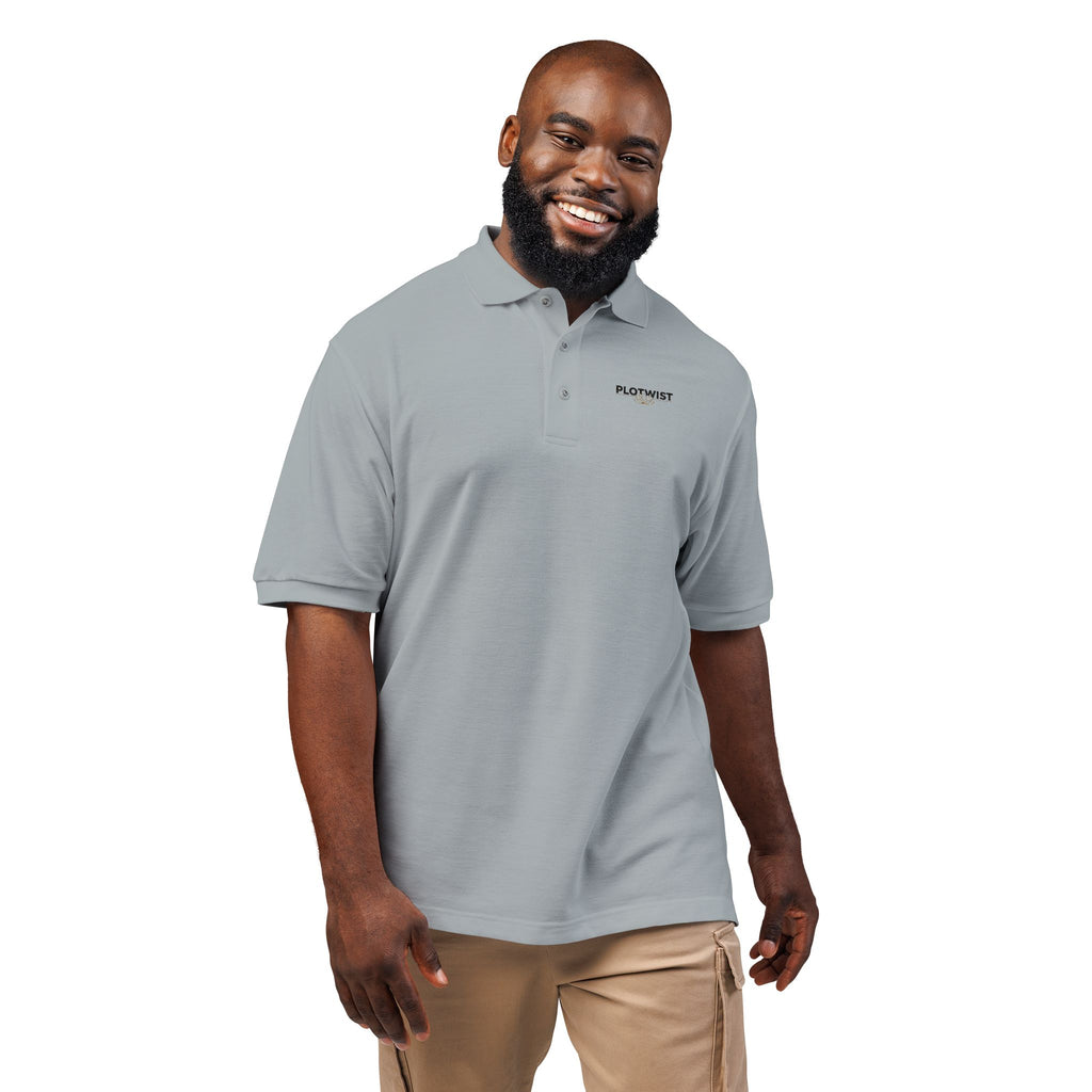 Embroidered Black Polo Shirt — Classic Logo Mintstitch