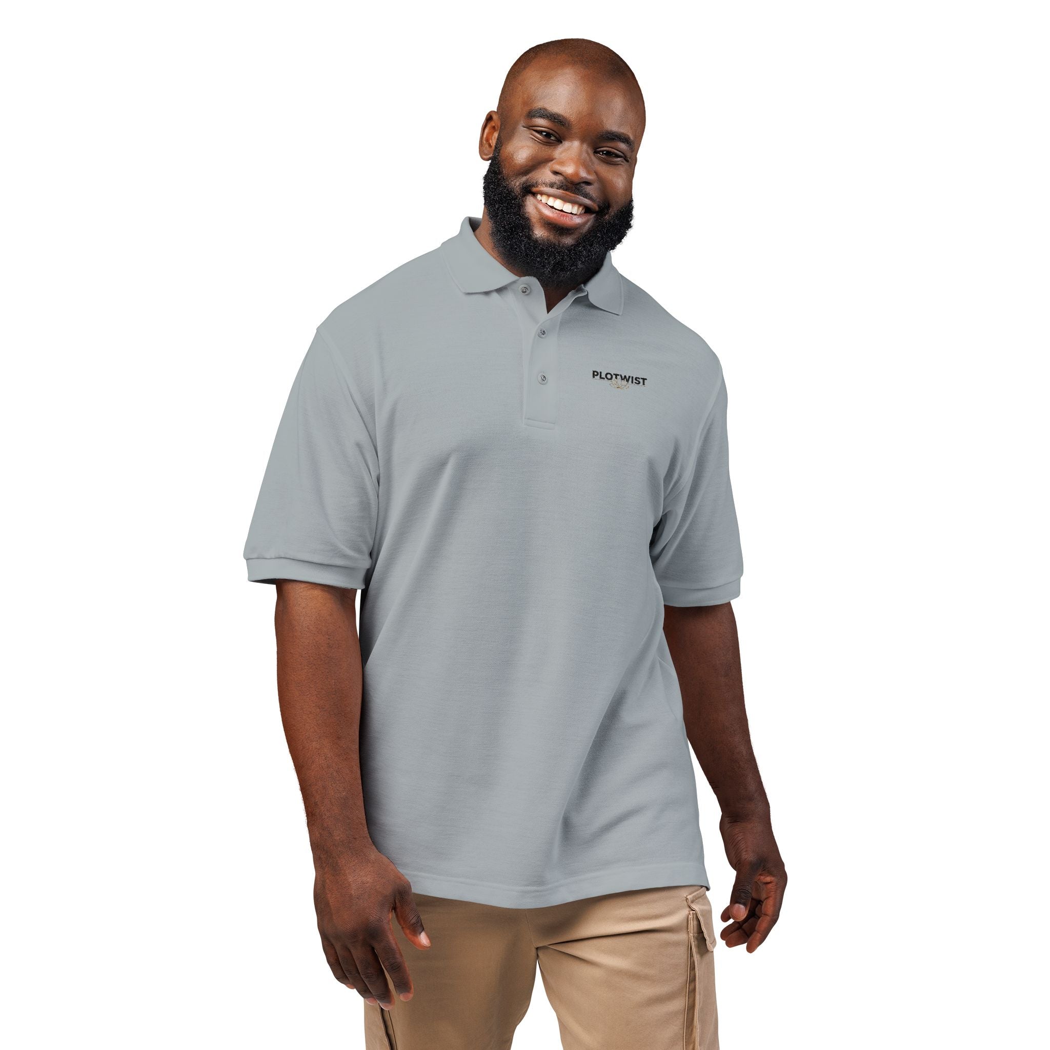 Embroidered Black Polo Shirt — Classic Logo Mintstitch