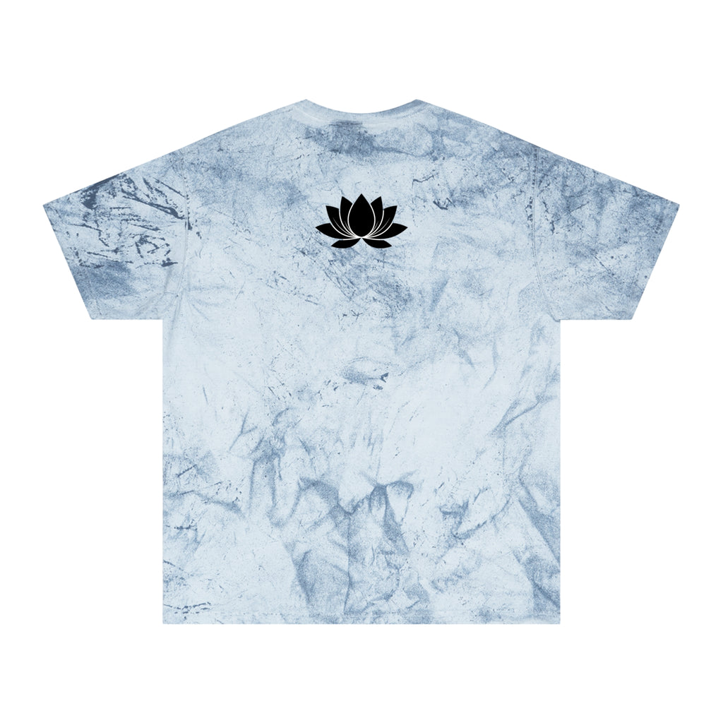 Tie-Dye Beige Tee with 'PLOTWIST' Minimal Graphic — Vintage Casual T-Shirt